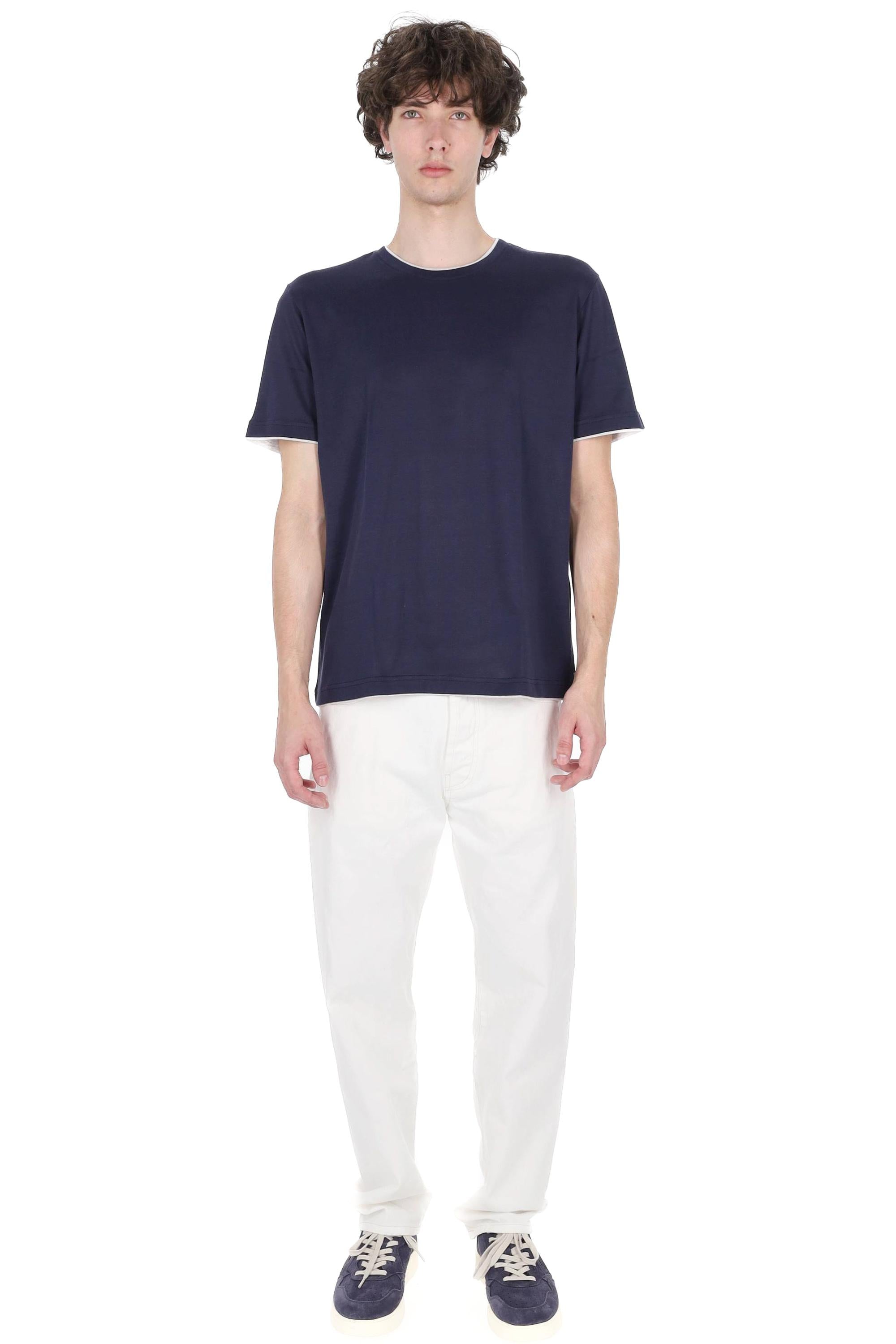 Eleventy T-shirt in cotone con doppi profili X75TSHH04 TES0H077/2 11-13