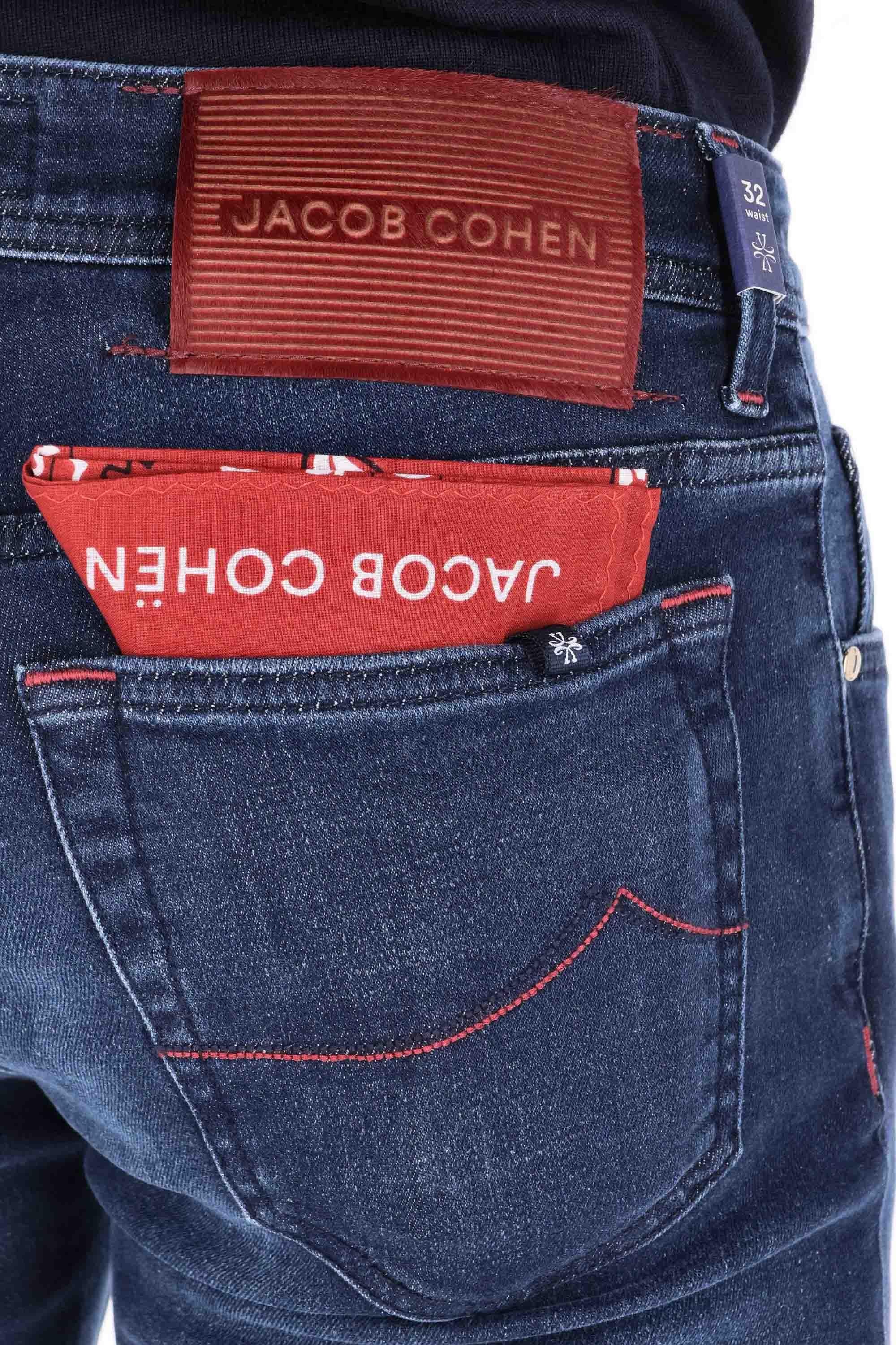 Jacob Cohen Jeans denim in cotone comfort etichetta rossa Bard fit JUM_QE004-057-P3588 100D