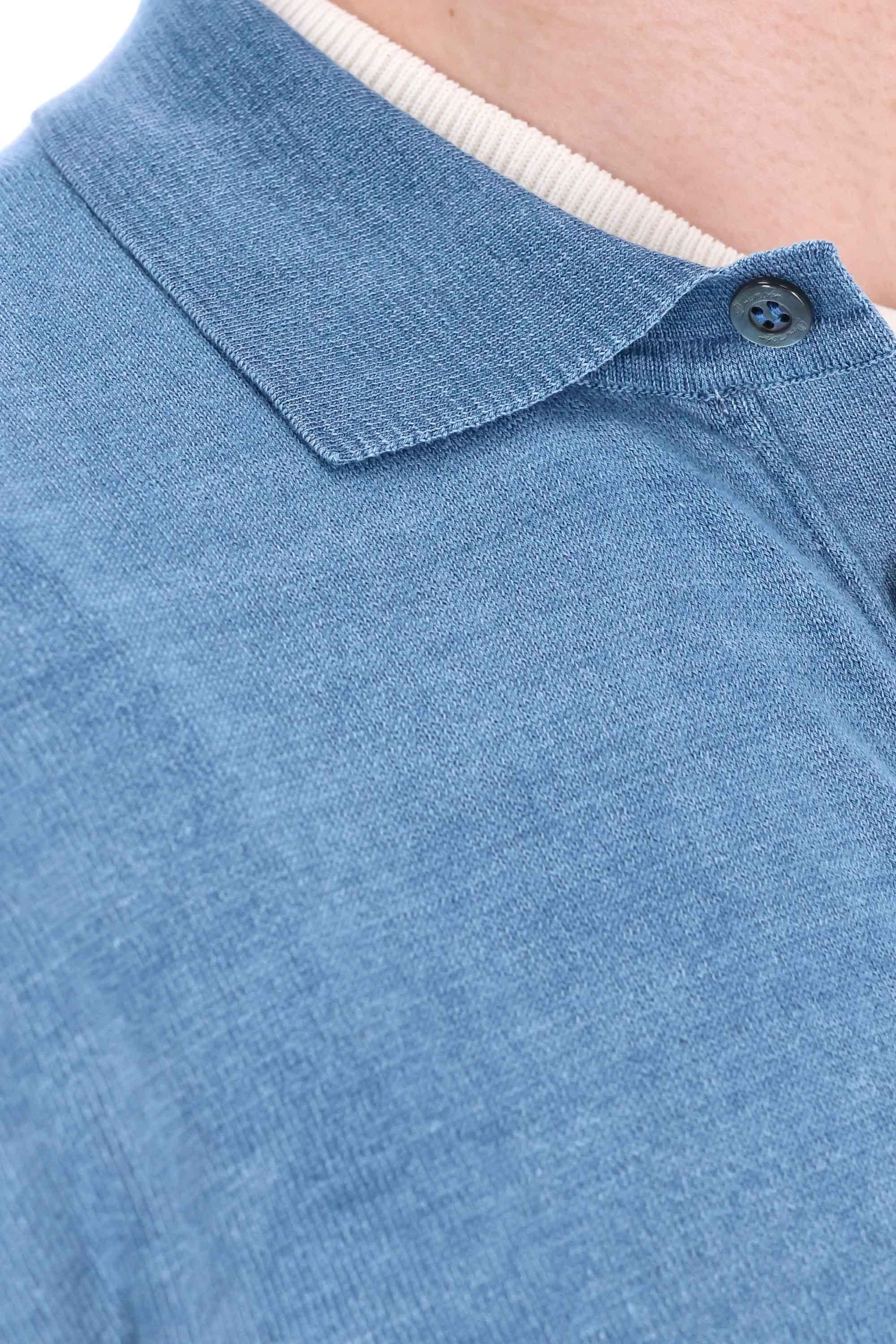 Camicia manica lunga in denim effetto brinato D0C111DB 001 Drumohr