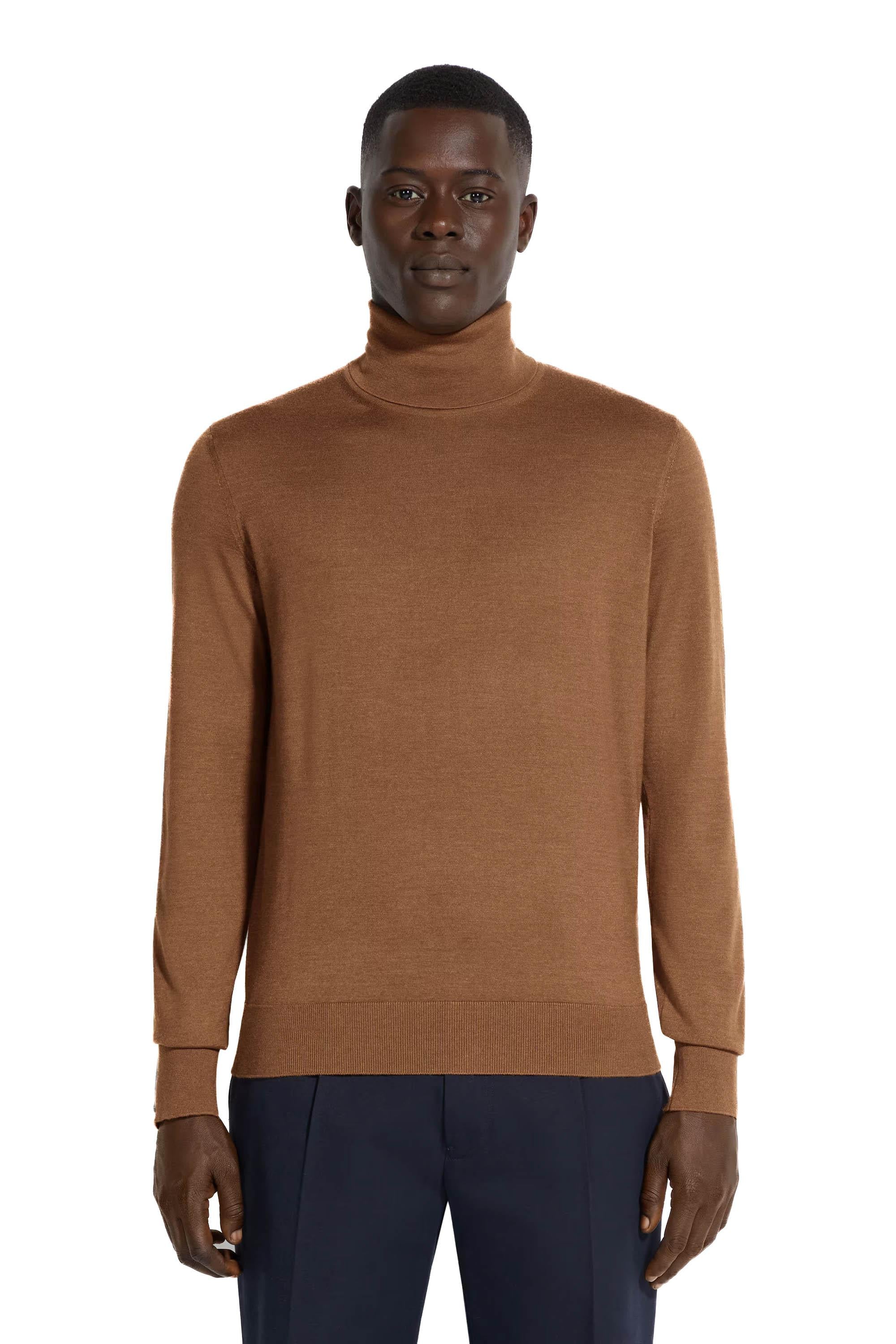 Zegna Maglia dolcevita in cashmere-seta E8J00 120/2 N95