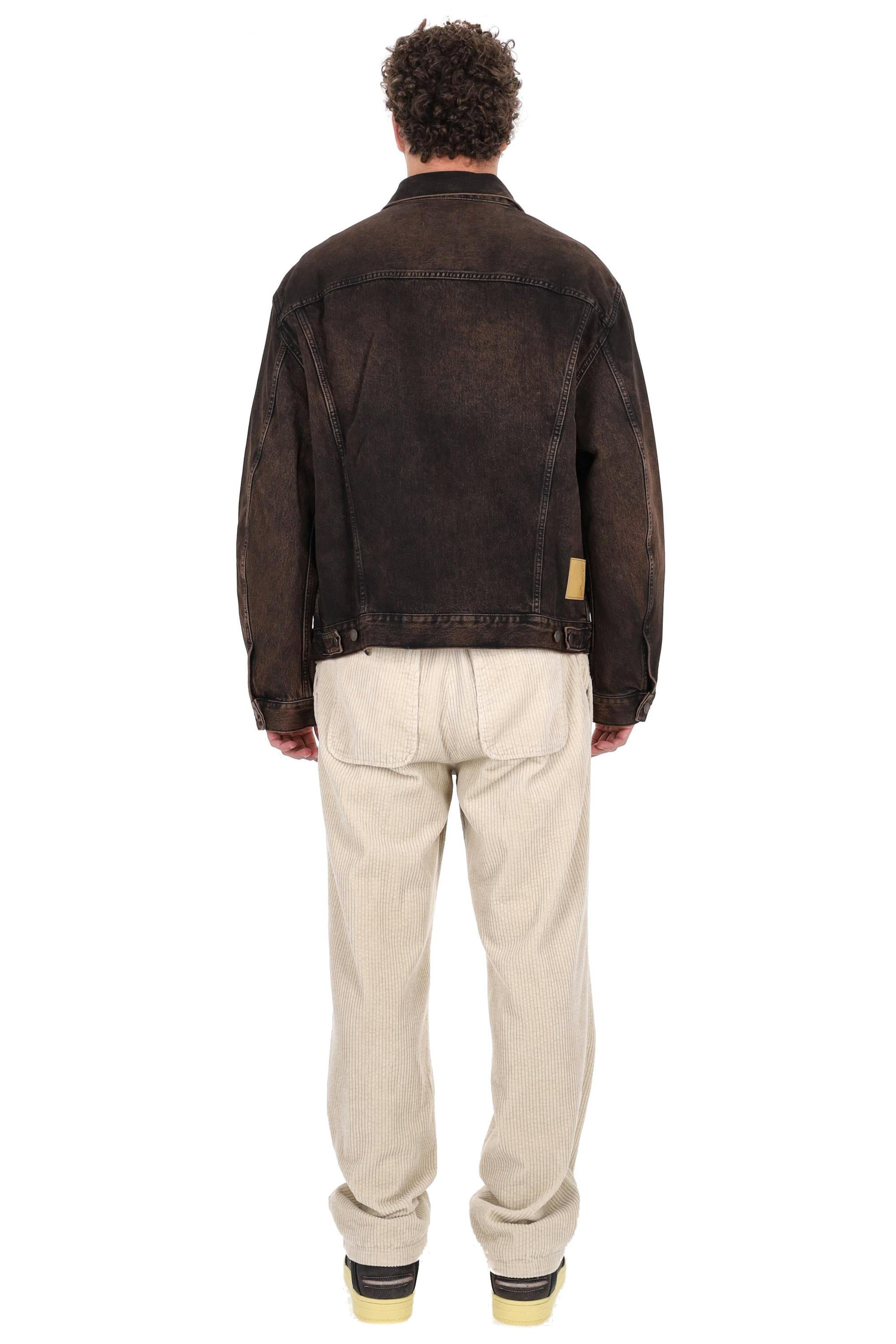 Haikure Trucker in denim con abbottonatura decentrata 09098DF174 L0897