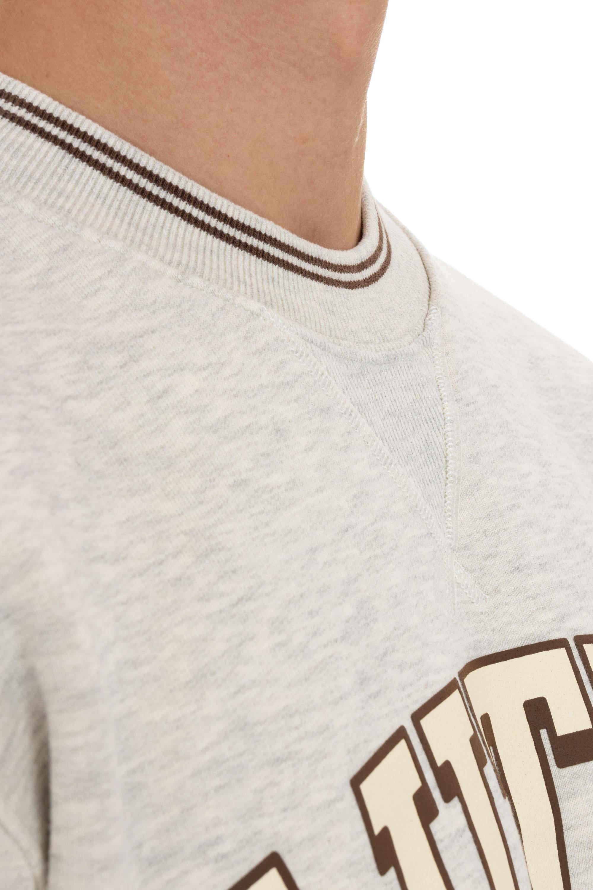 Felpa girocollo in cotone con logo SWPM 03H2 WH/CHOC Autry