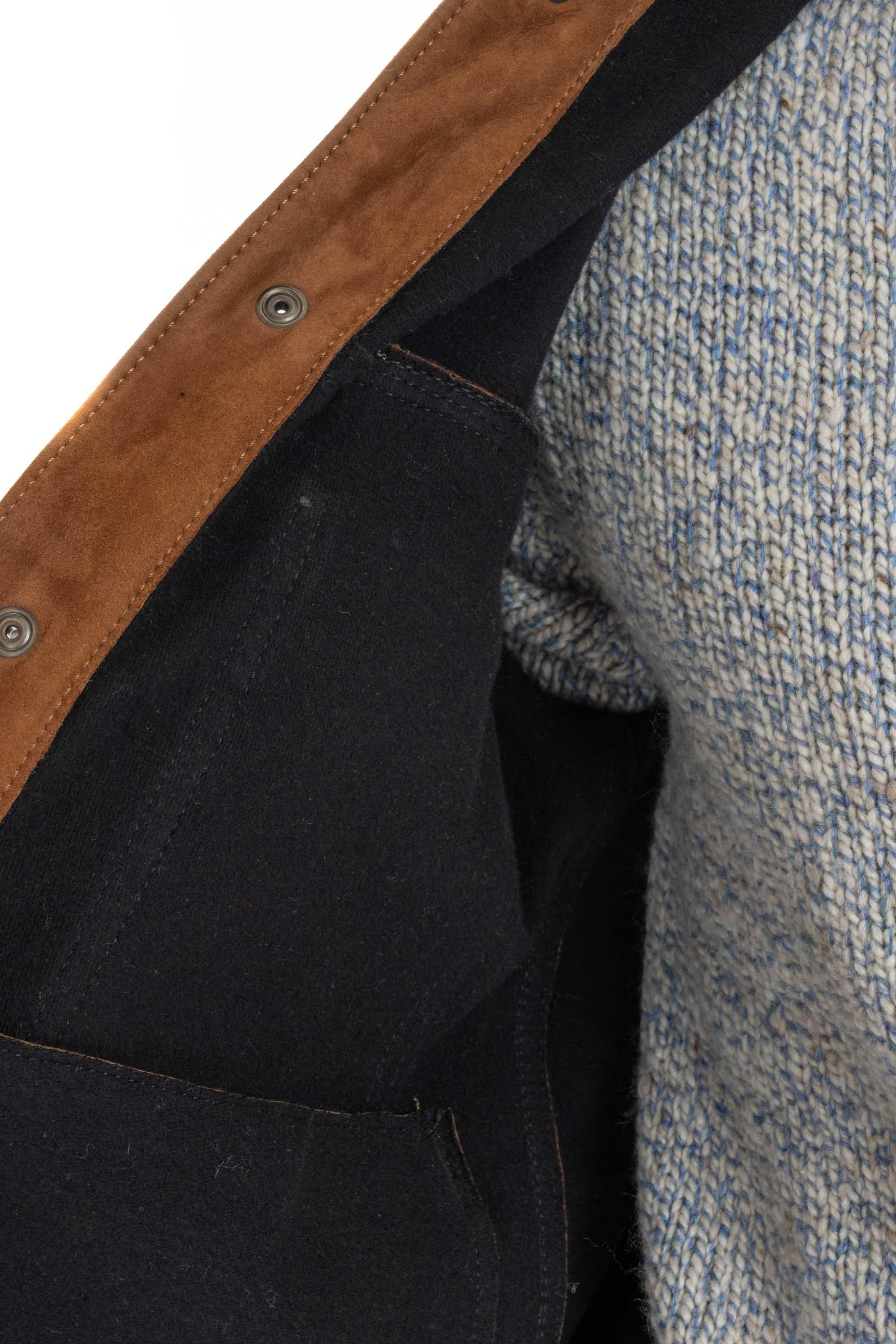 Salvatore Santoro Trucker in suede 45555-U TOBACCO
