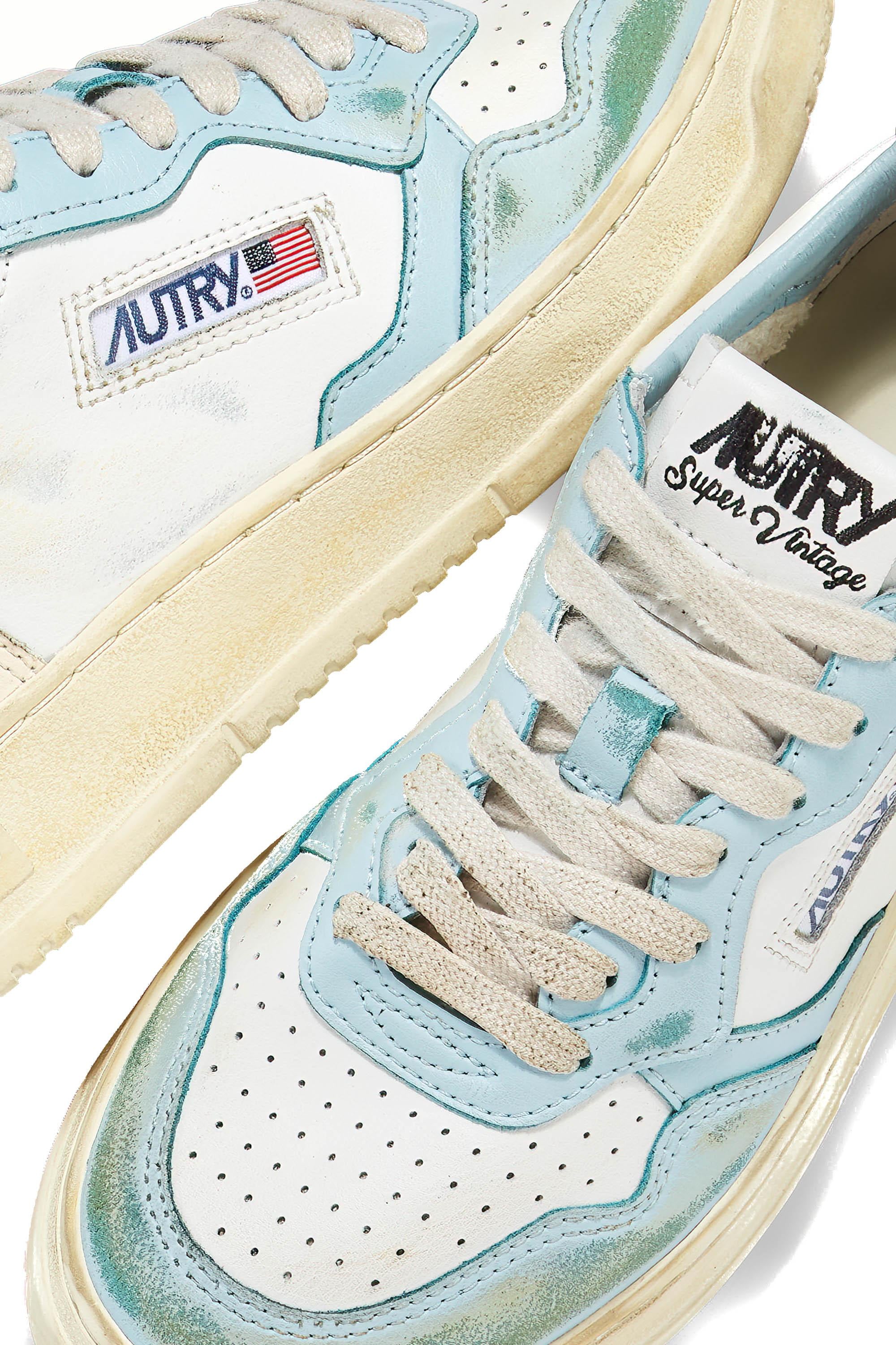 Sneaker donna Super Vintage in pelle AVLW SV26 WHT/IVORY/STBL Autry
