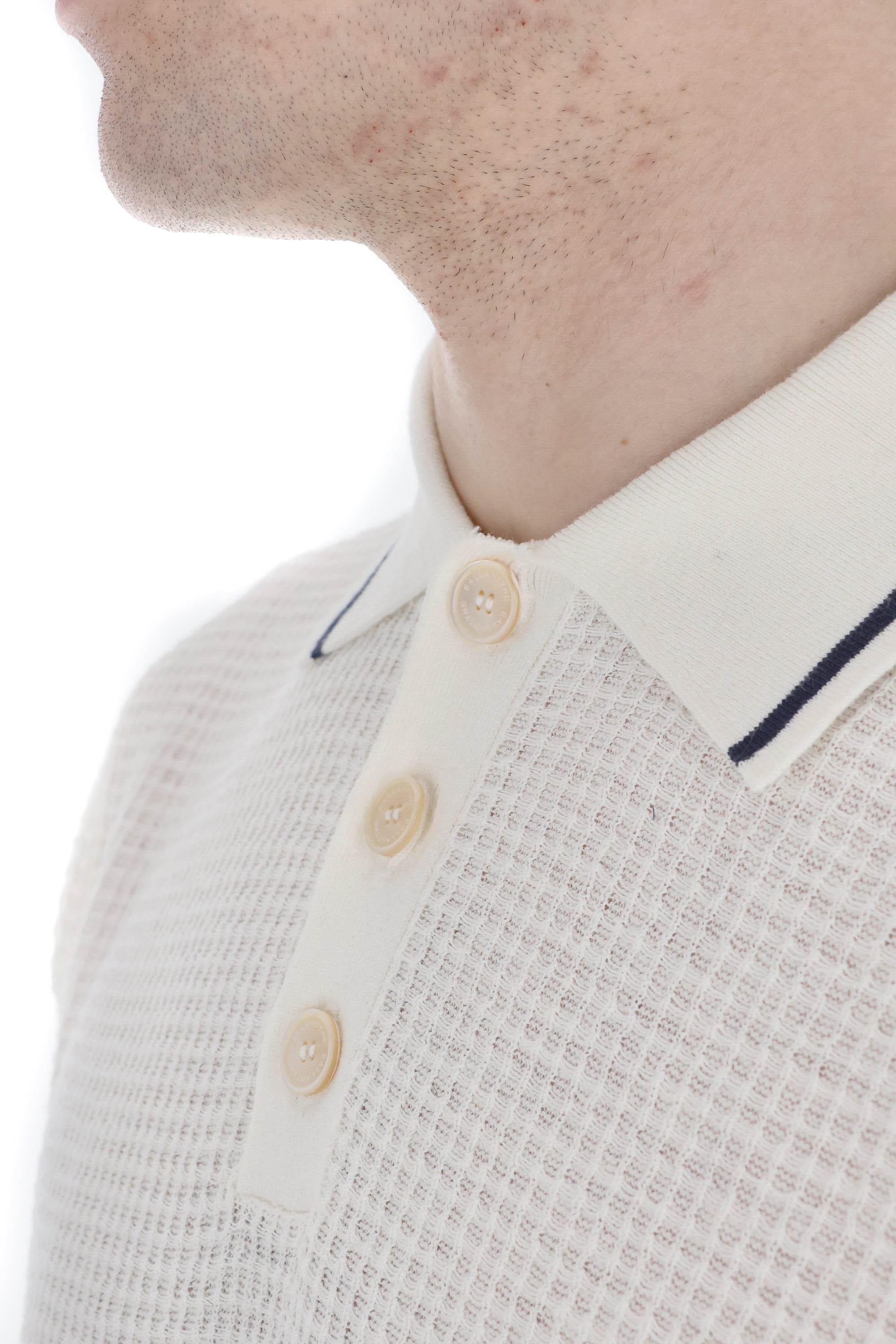 Polo tramata in cotone e lino B2W222 14C09-2 98108 Ballantyne