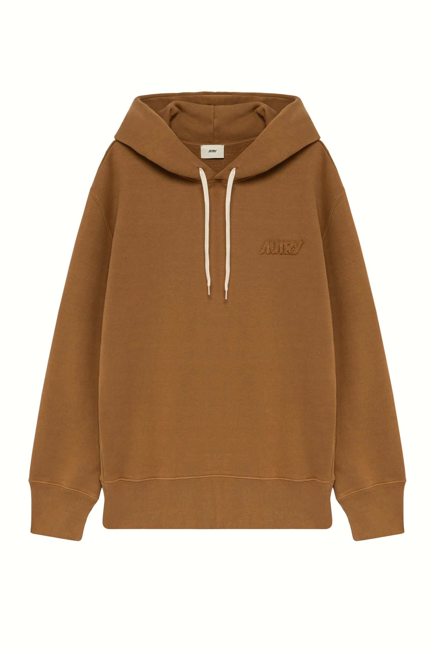 Autry Felpa donna in cotone con cappuccio HOPW M1HN WALNUT