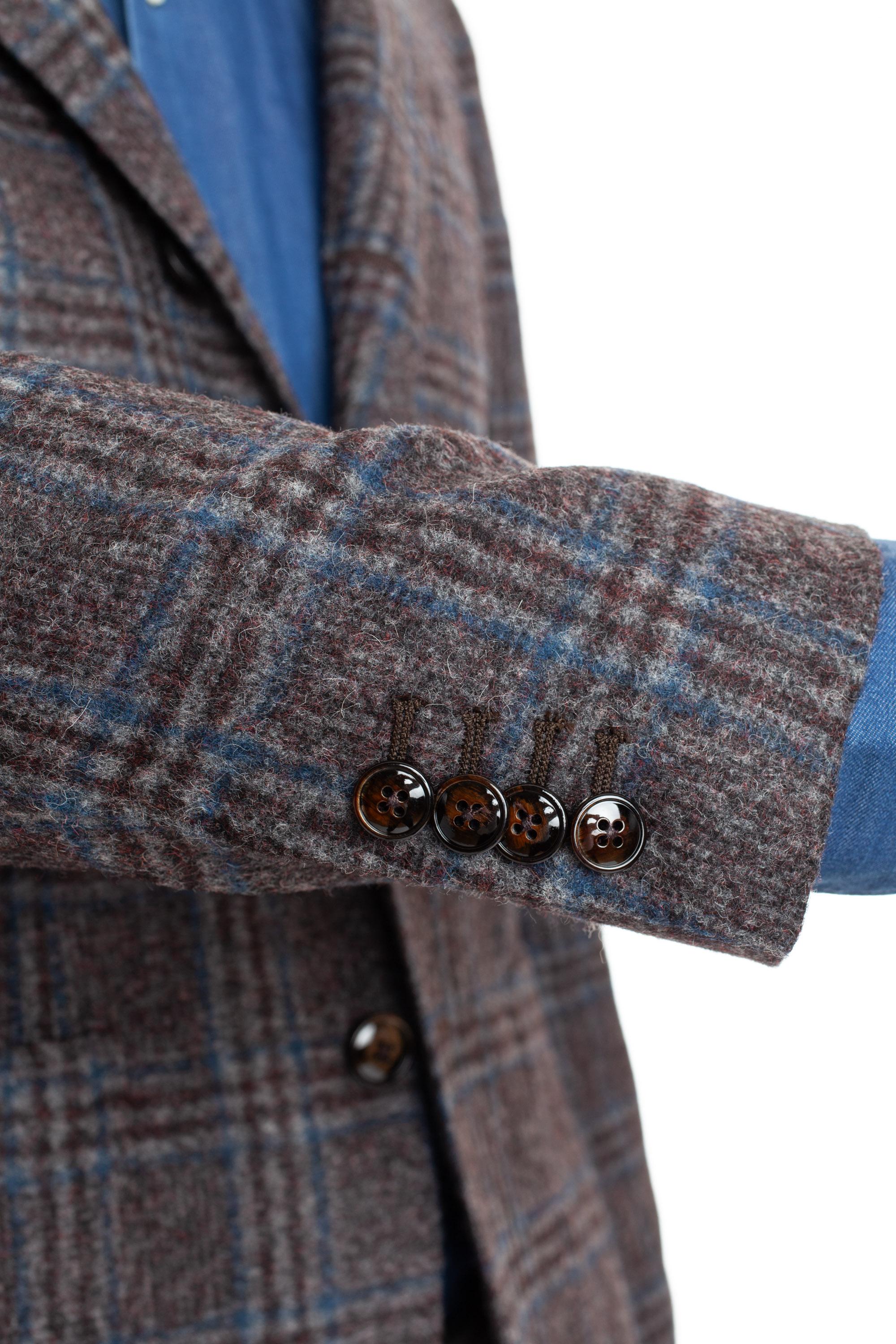 Giacca check in alpaca-lana JJ 38011 MULTICOLOR Barba