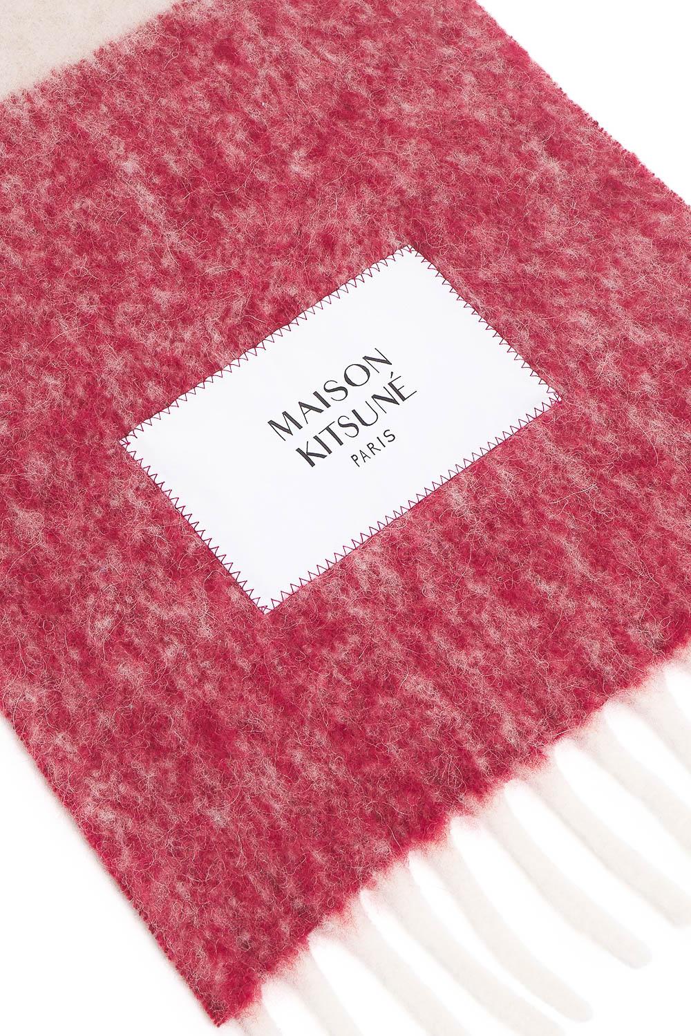 Maison Kitsuné Sciarpa in misto alpaca con logo PM06203WA0022/2 0390