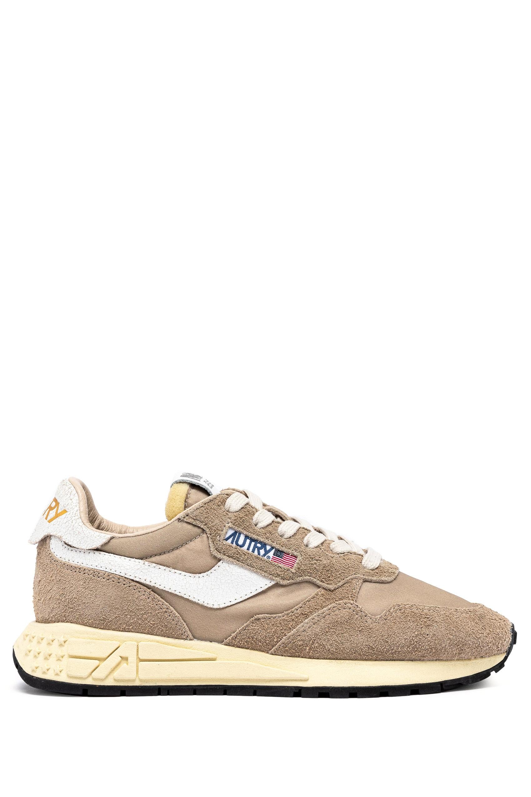 Autry Running Reelwind nocciola in nylon e camoscio WWLM-NC08 WH/WHT PEP