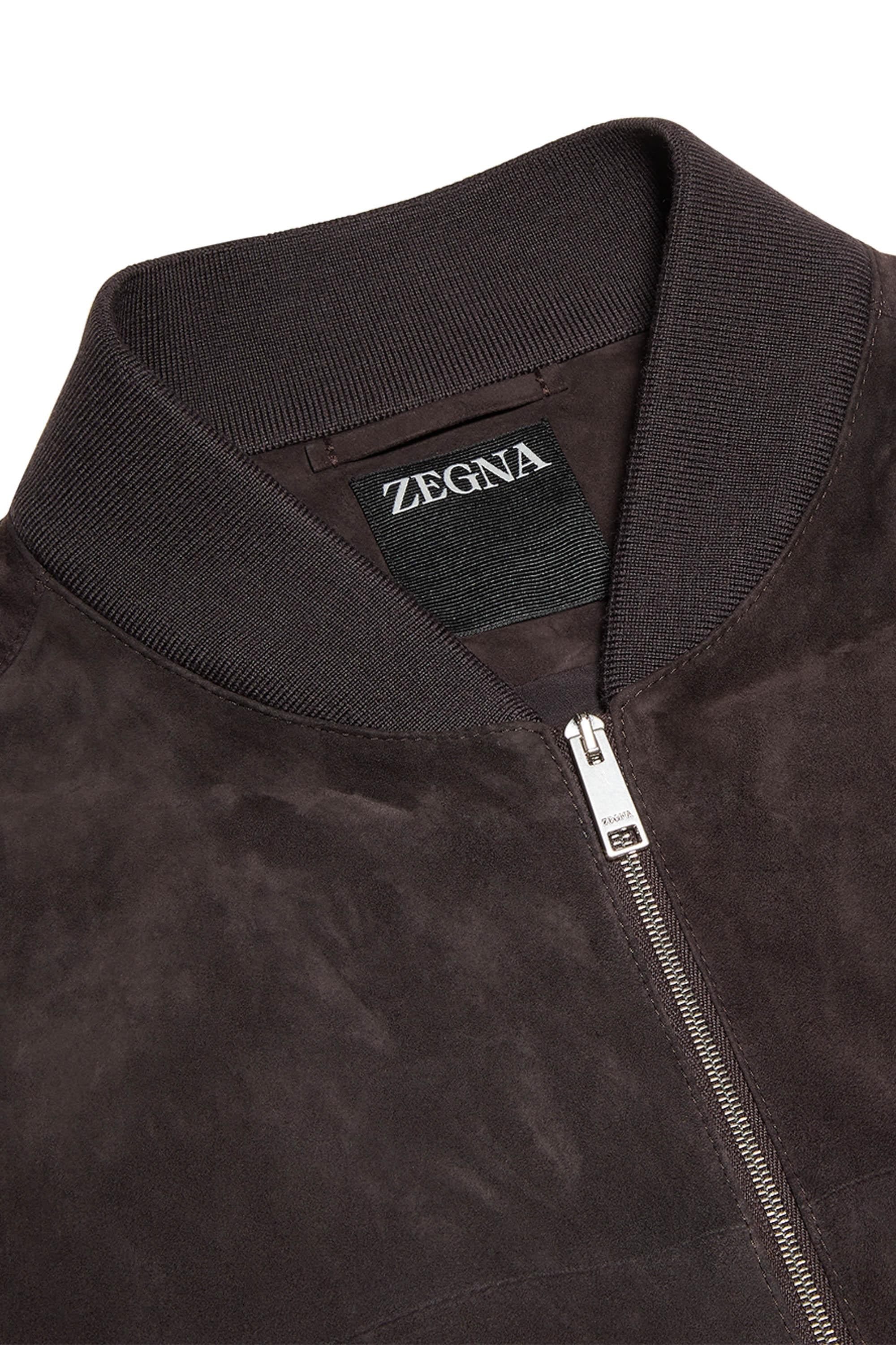 Bomber in camoscio collo baseball UDPVMA7-D169/2 M09 Zegna