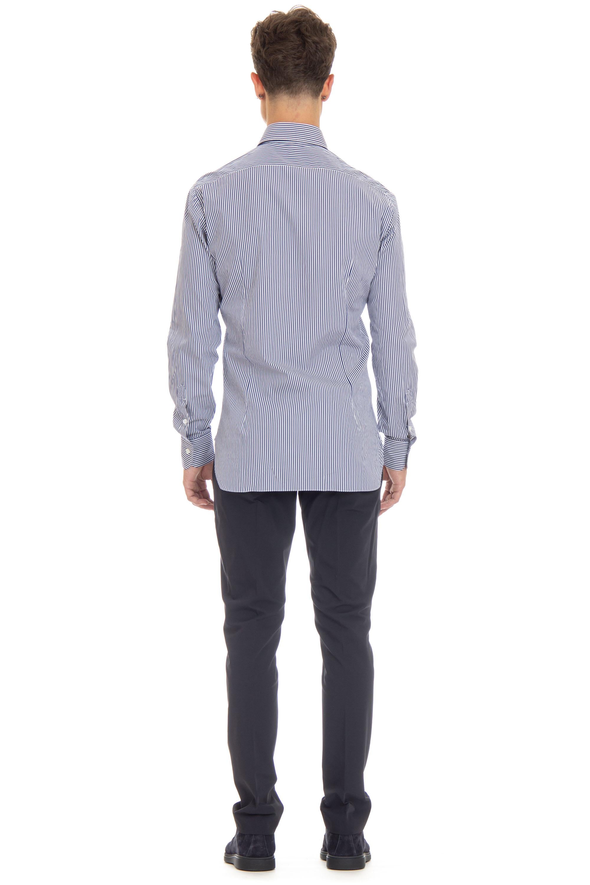 Camicia bacchettata in cotone Etichetta Culto K1U13P0144081.U 0001 Barba
