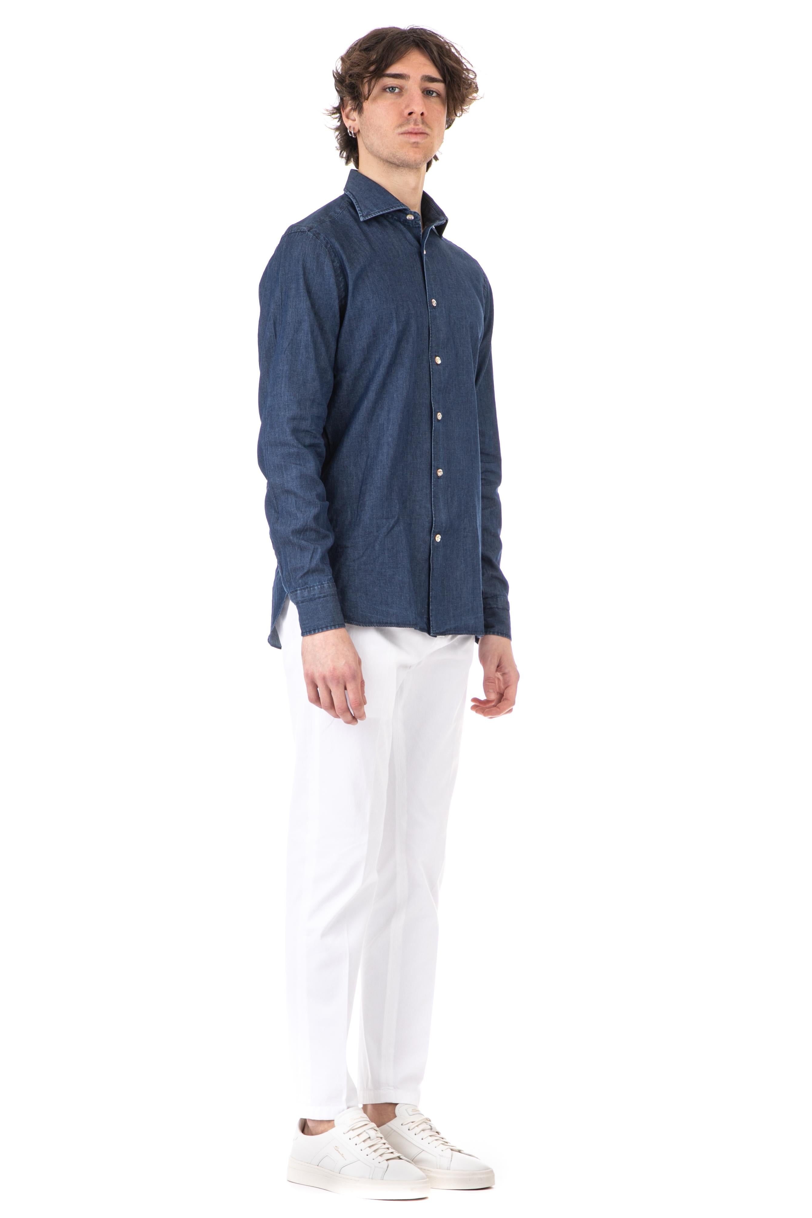 Borriello Camicia in denim lavaggio scuro 9095/2 1
