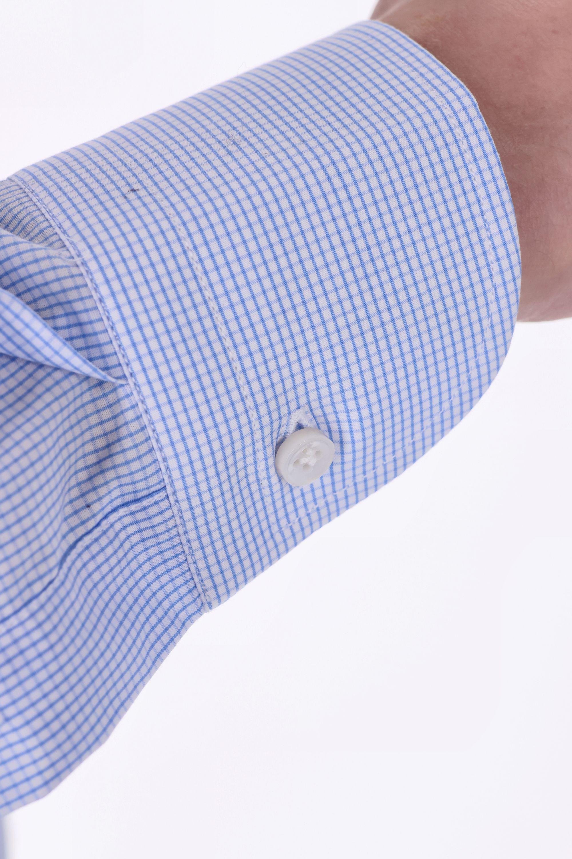 Borriello Camicia sartoriale micro quadretto in cotone 19030 4