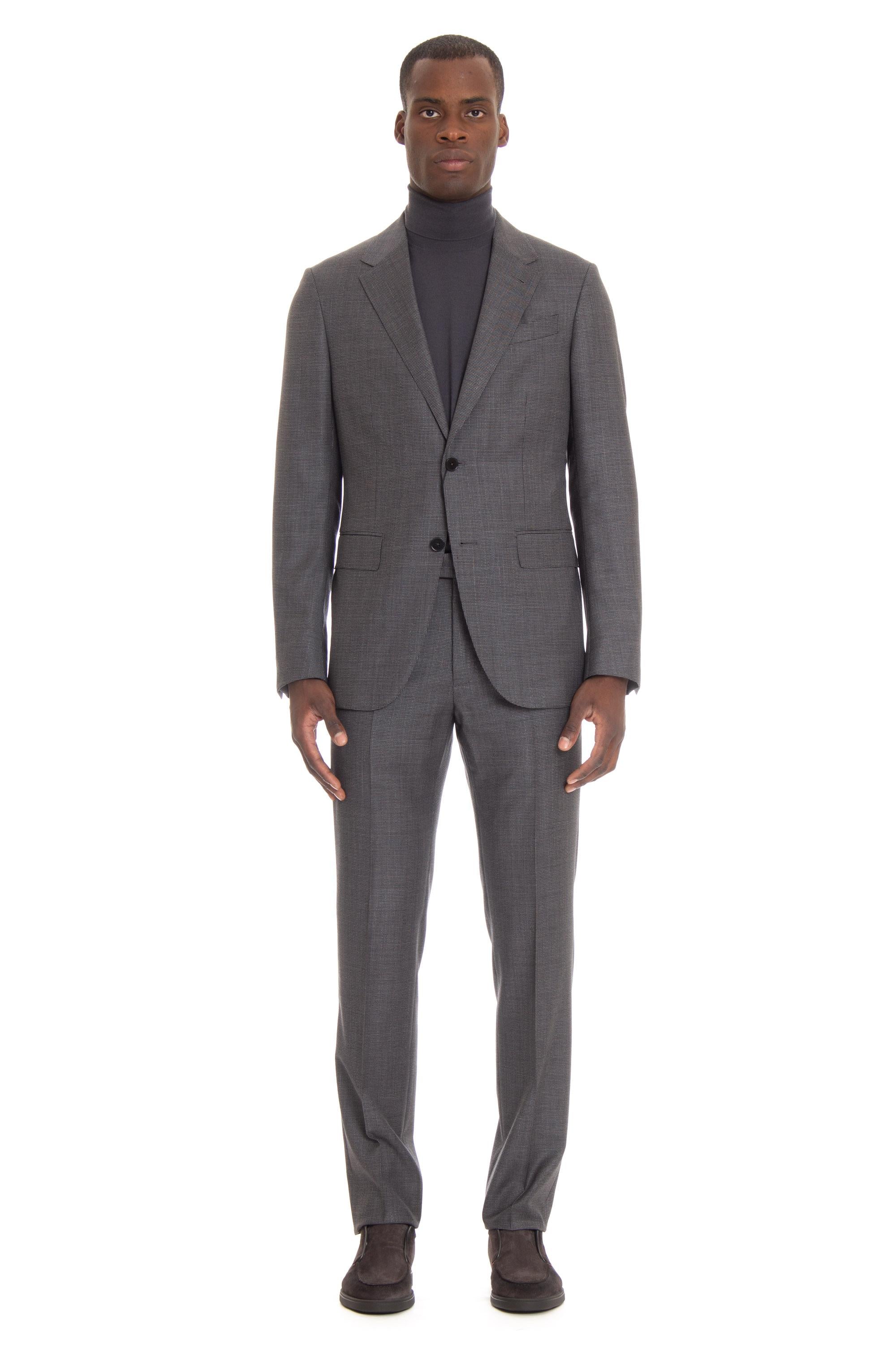 Zegna Abito pied poule in lana 622027A6 22FT2Y 7