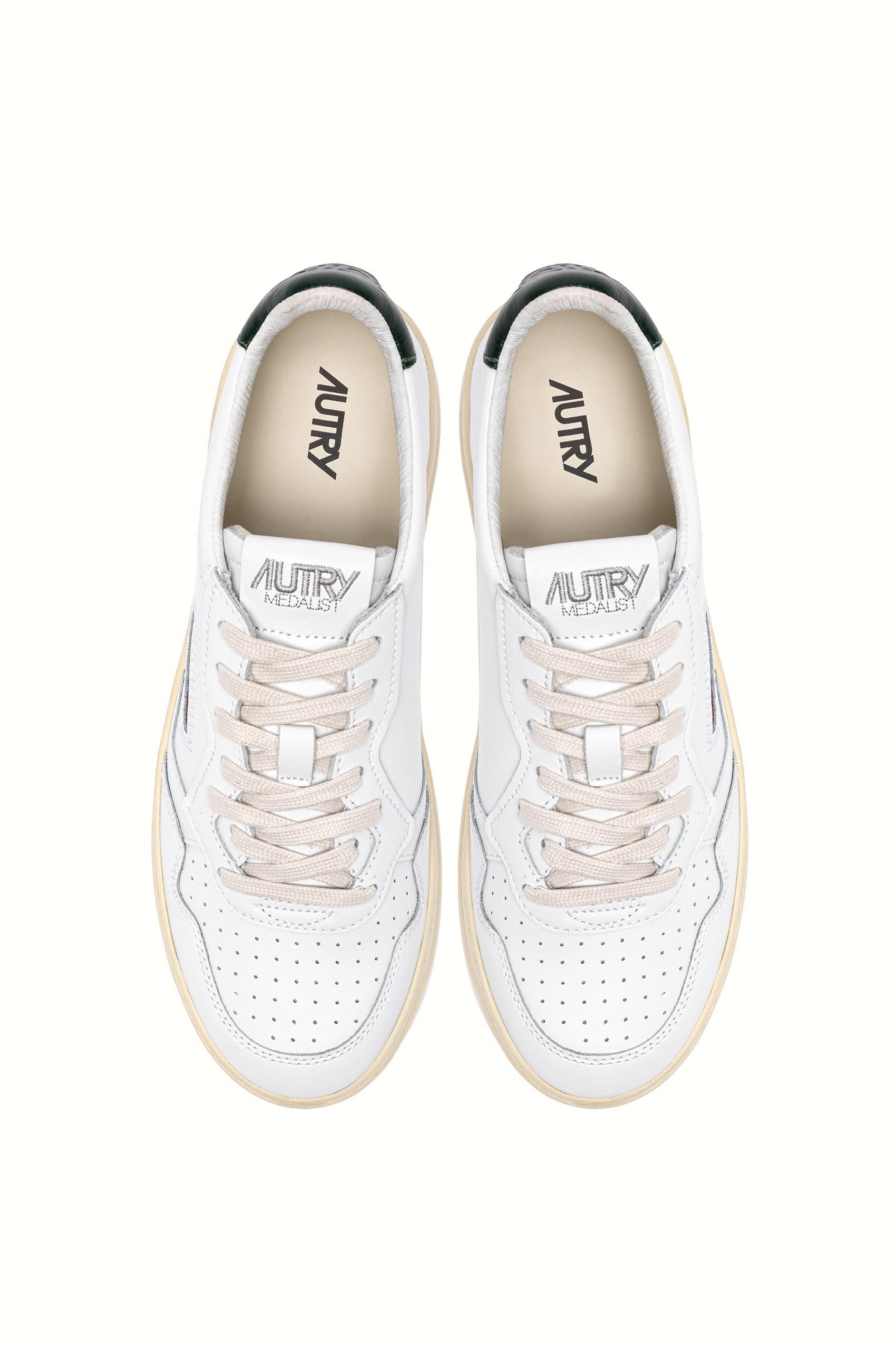 Sneaker Medalist in pelle talloncino nero AULM LL47 WHT/MOUNT Autry