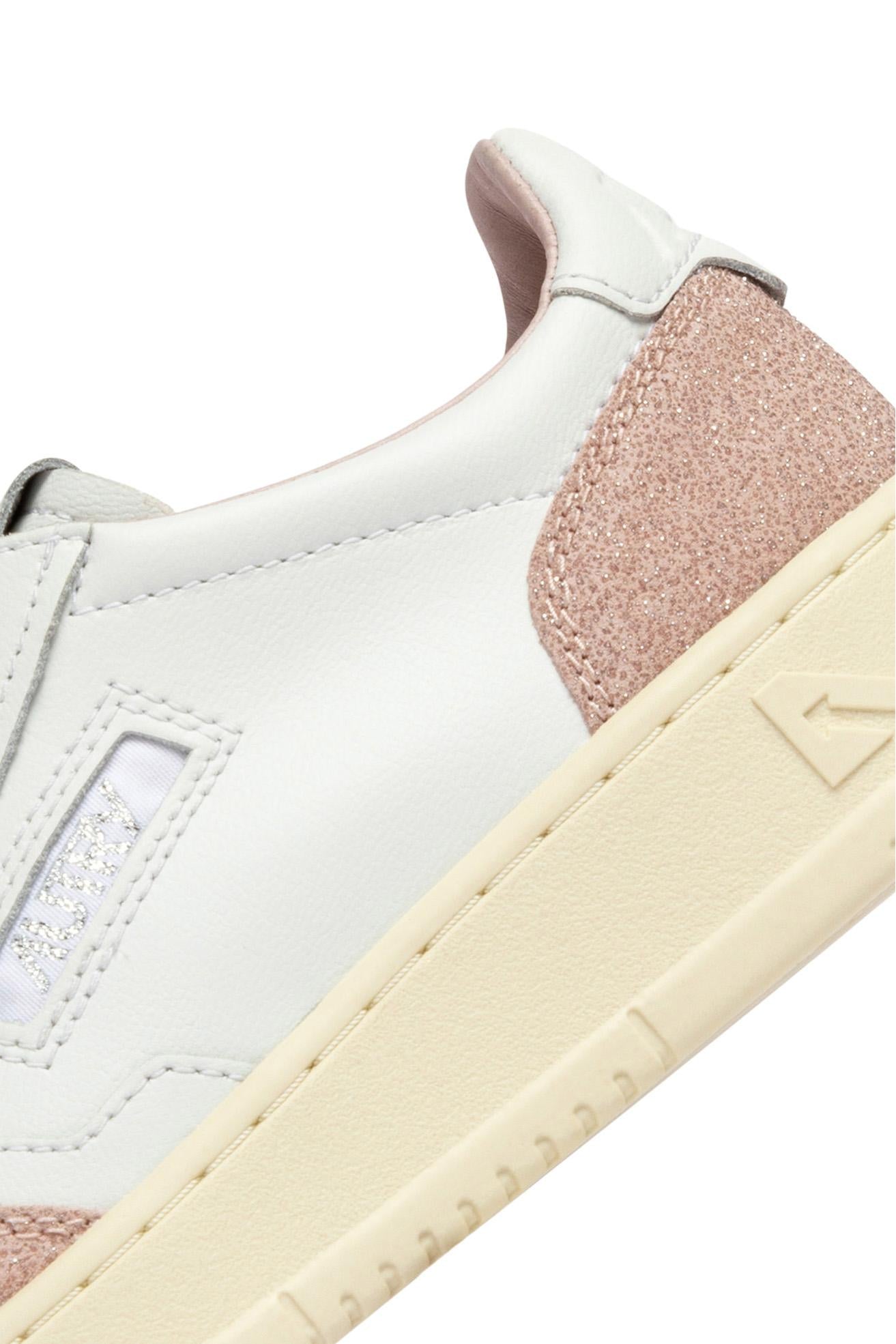 Autry Sneaker donna Medalist in pelle e camoscio glitter AULW PK06 WHT/MEMORY
