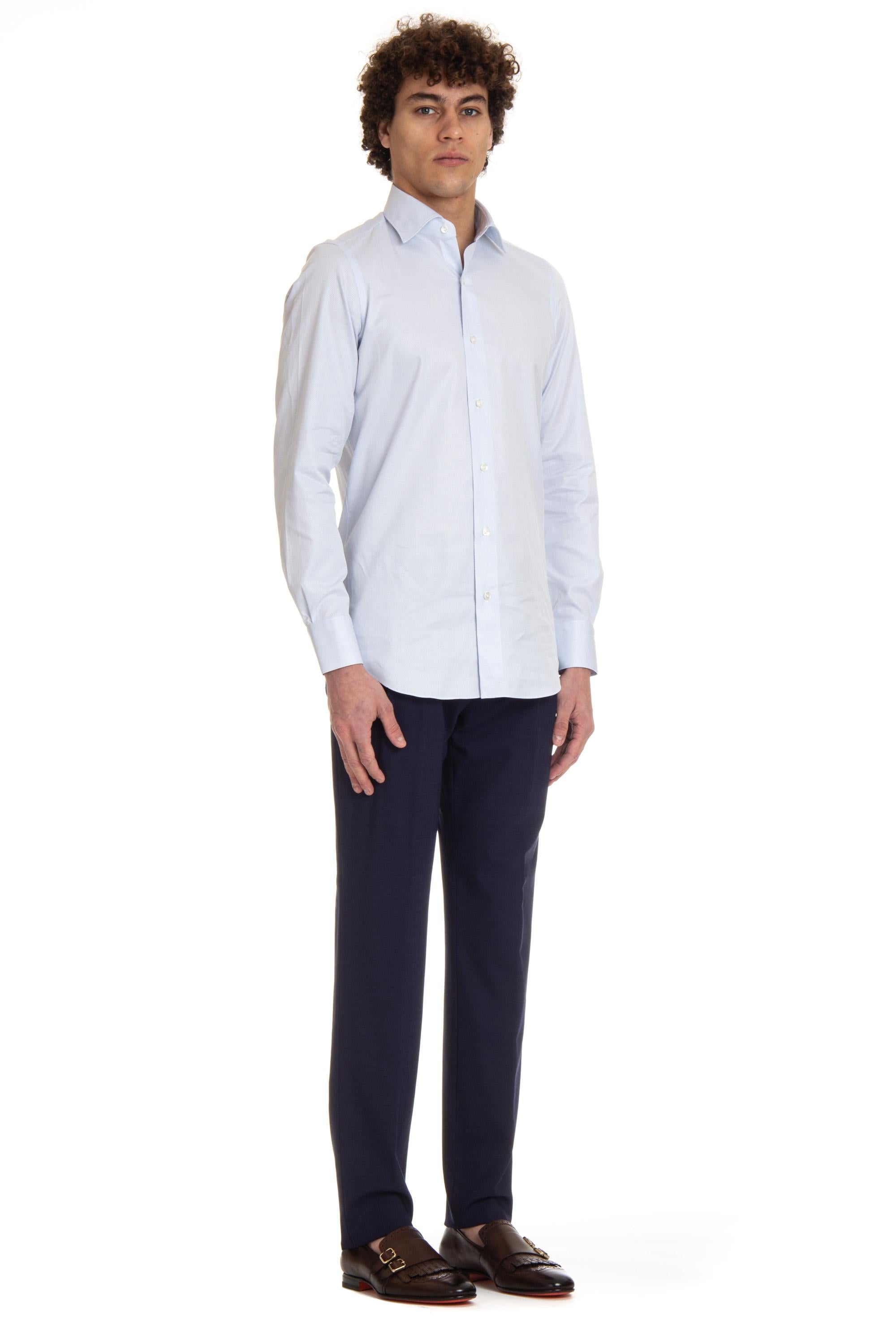 Finamore Camicia sartoriale tramata linea Milano C0534 MILANO LUIGI 05