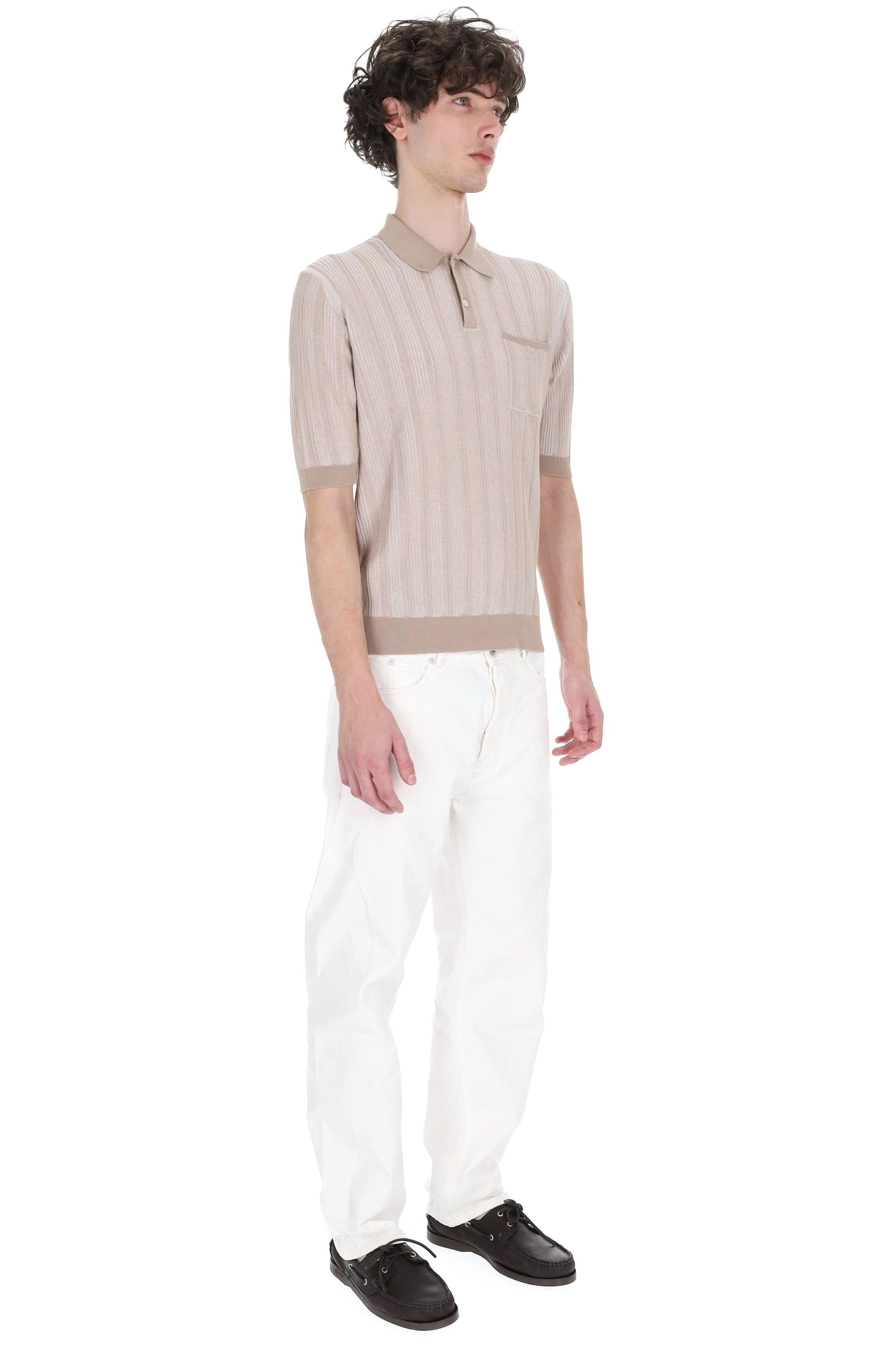 Ballantyne Polo in cotone tramato con taschino B2W256 14C14 98024