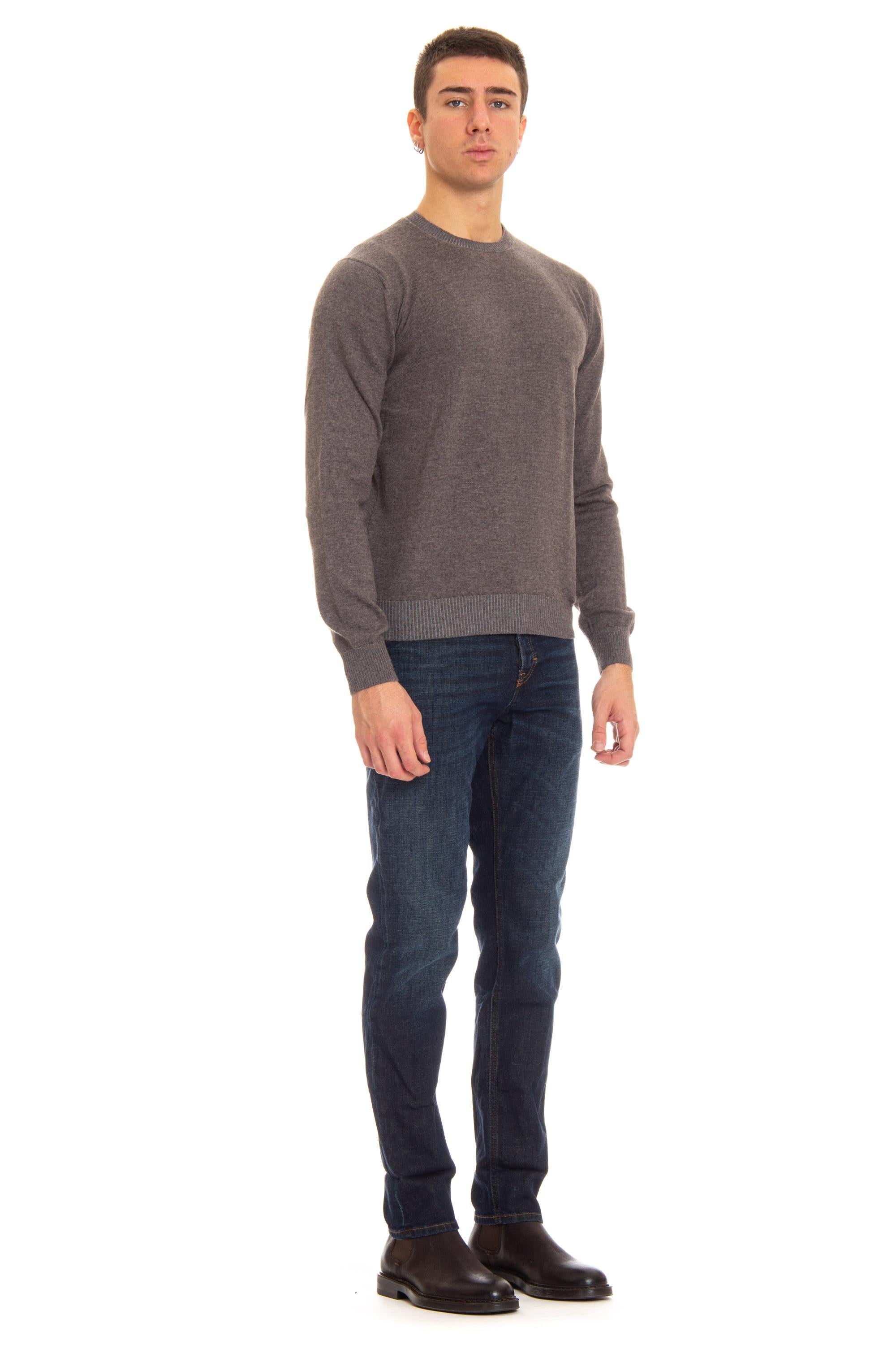 Maglia girocollo in lana melange 57153 14425 046 Gran Sasso