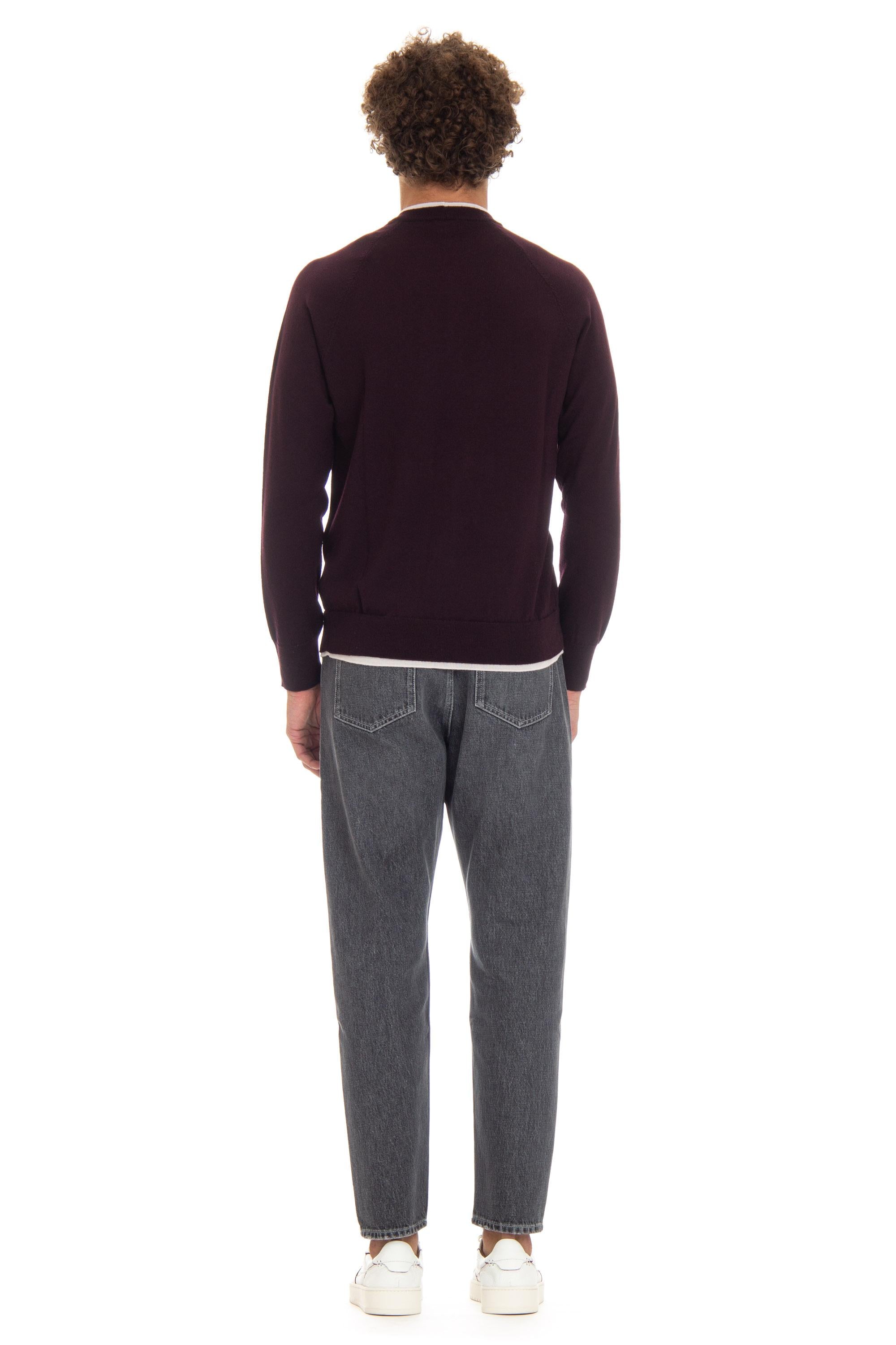 Girocollo in lana con doppi profili e manica raglan J71MAGJ05 MAG0J026/2 24-02 Eleventy