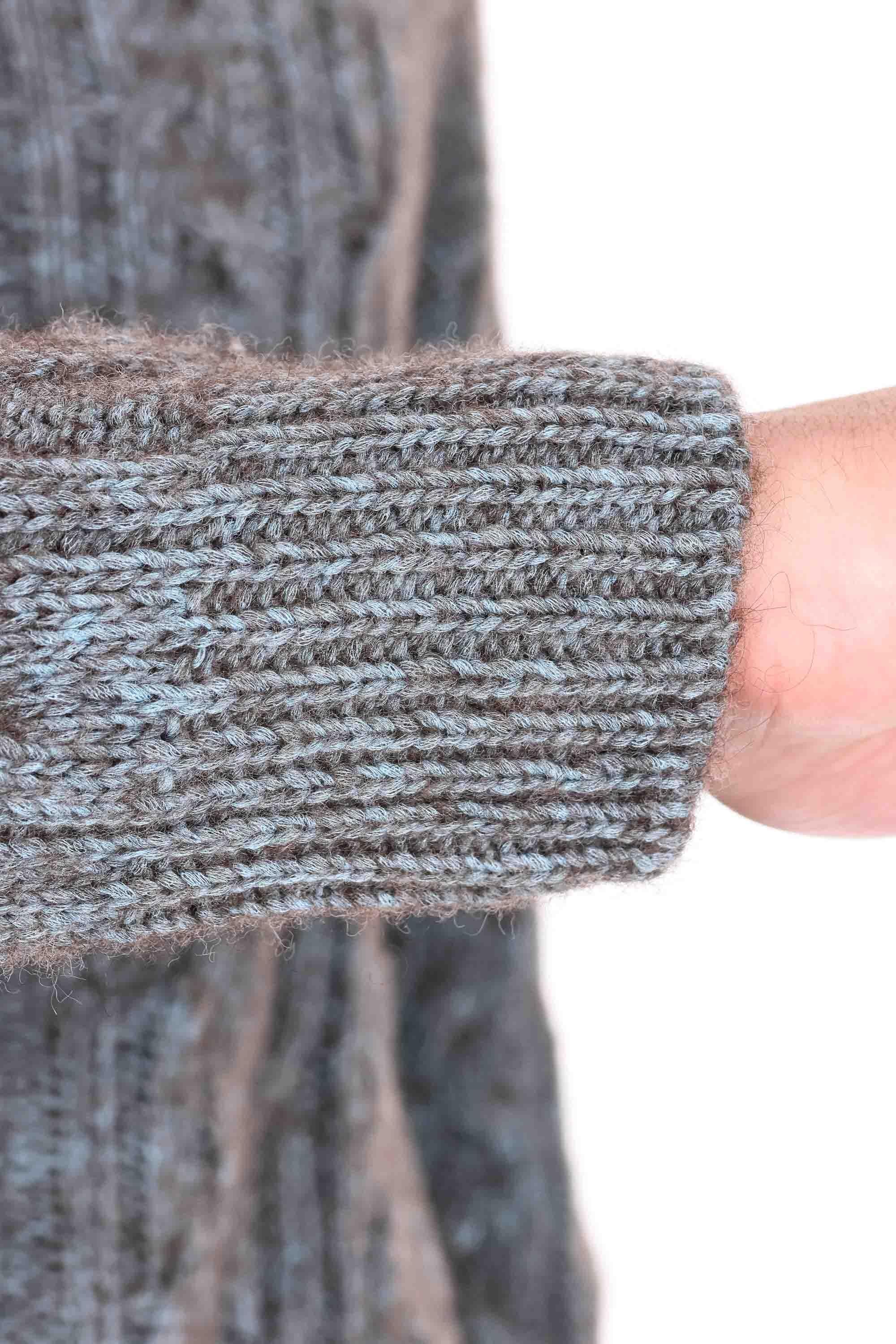 Herno Maglia girocollo a trecce vanisee in cotone-yak-lana MG000194U-72116 9095