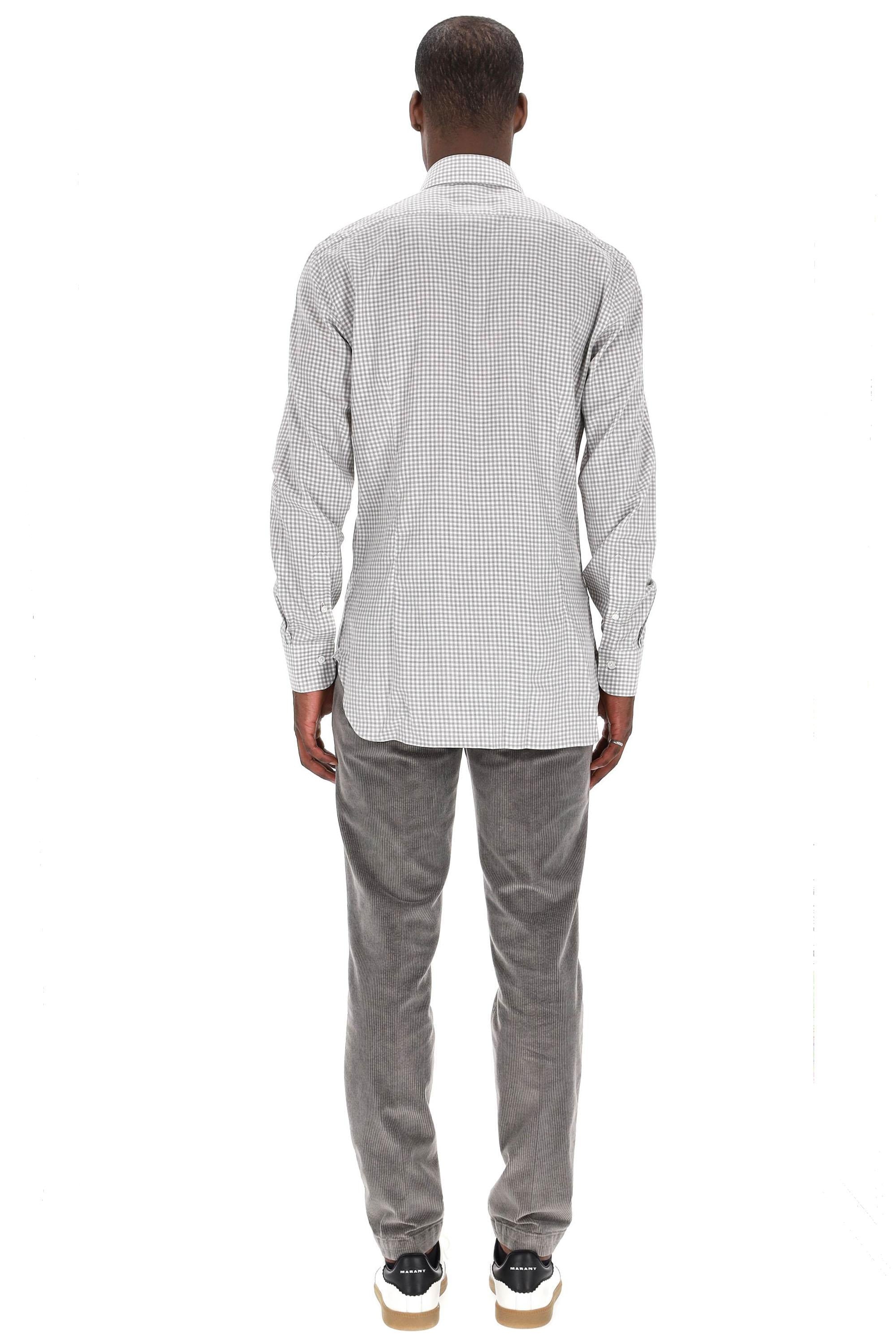 Camicia in cotone vichy linea Culto K1U13P0150002.U 0004 Barba