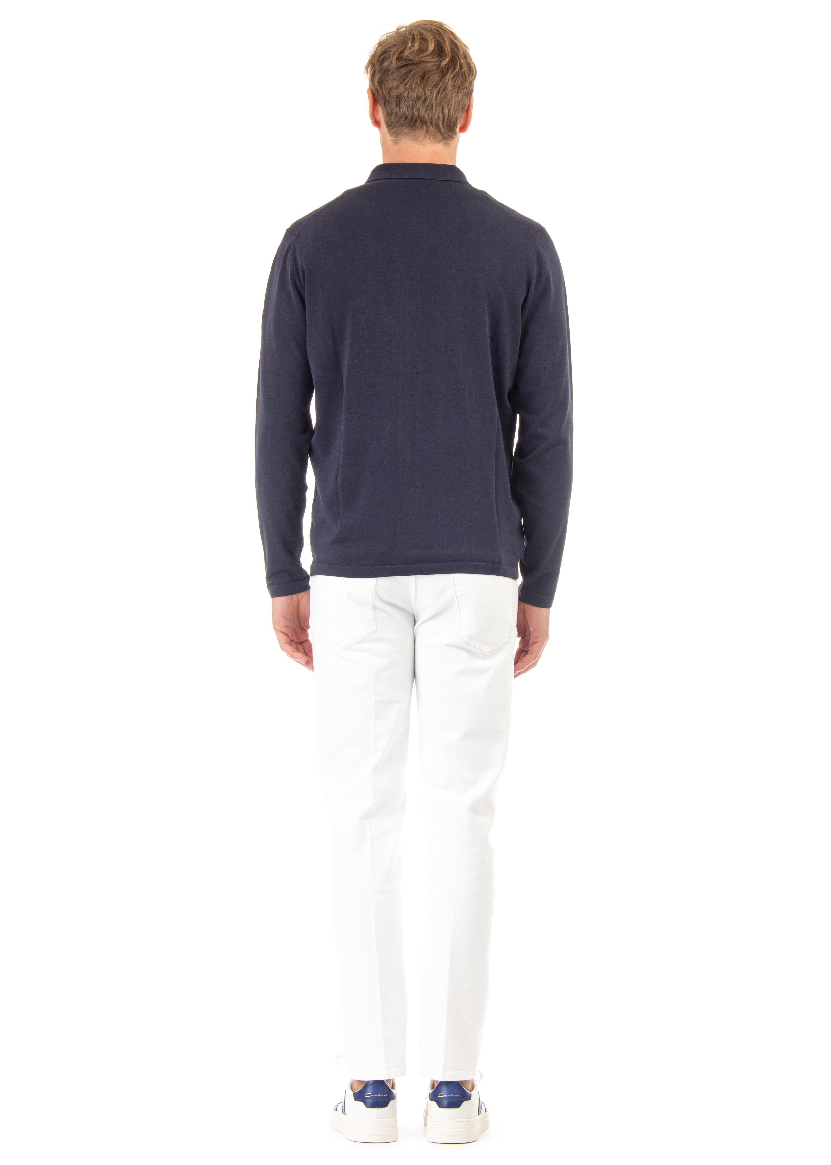 Cardigan in cotone collo bowling D0GF111 795 Drumohr