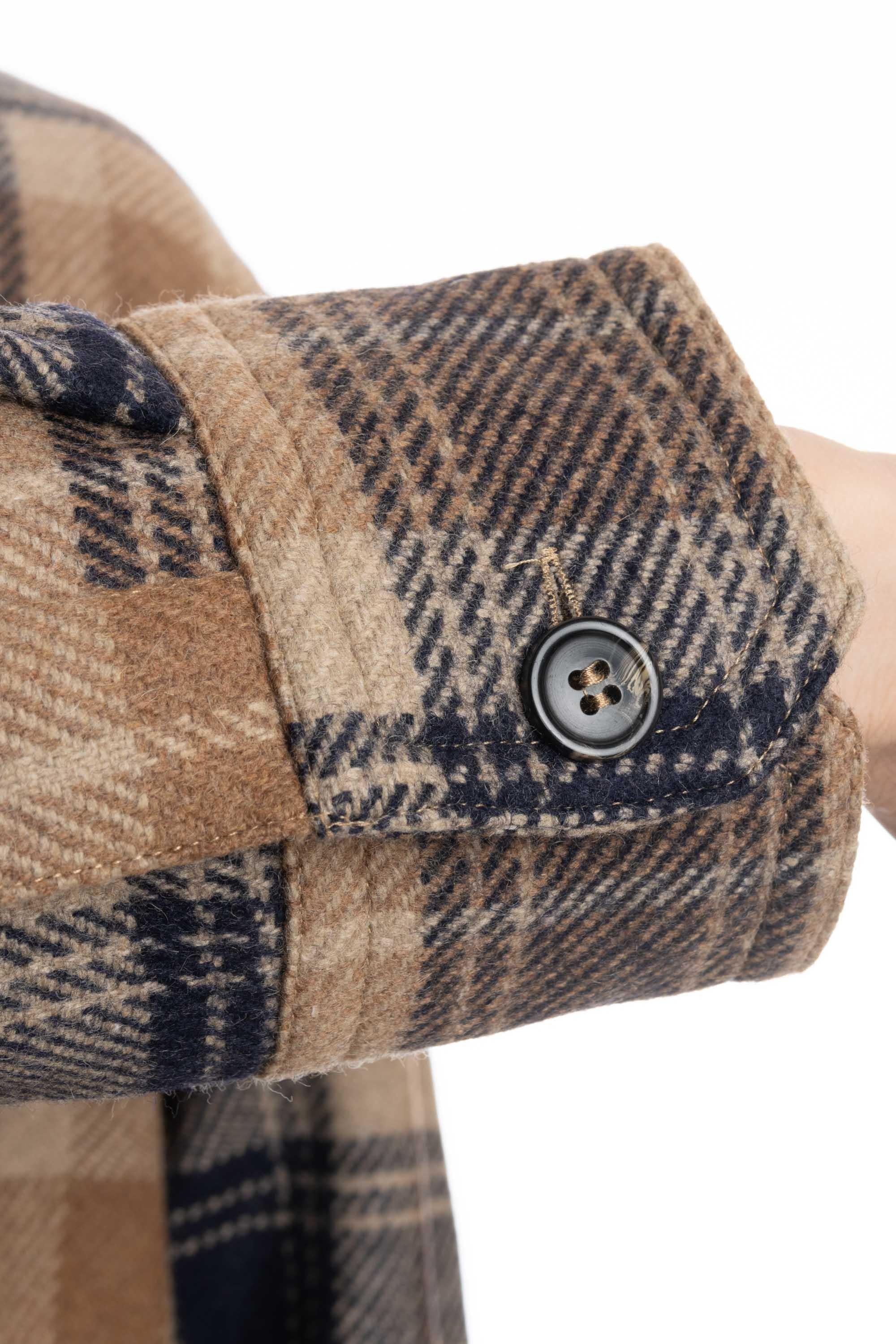 A.P.C. Camicia overshirt fantasia quadri WOAPS-H02884 BAA BEIGE