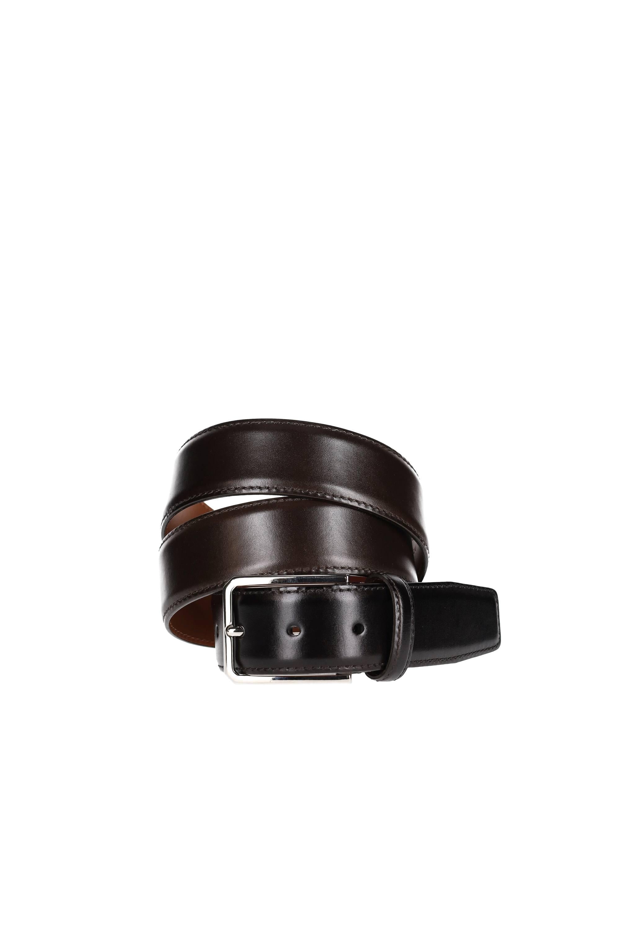 Santoni Cintura in pelle di vitello spazzolato CM35VC003B91EVSY E81