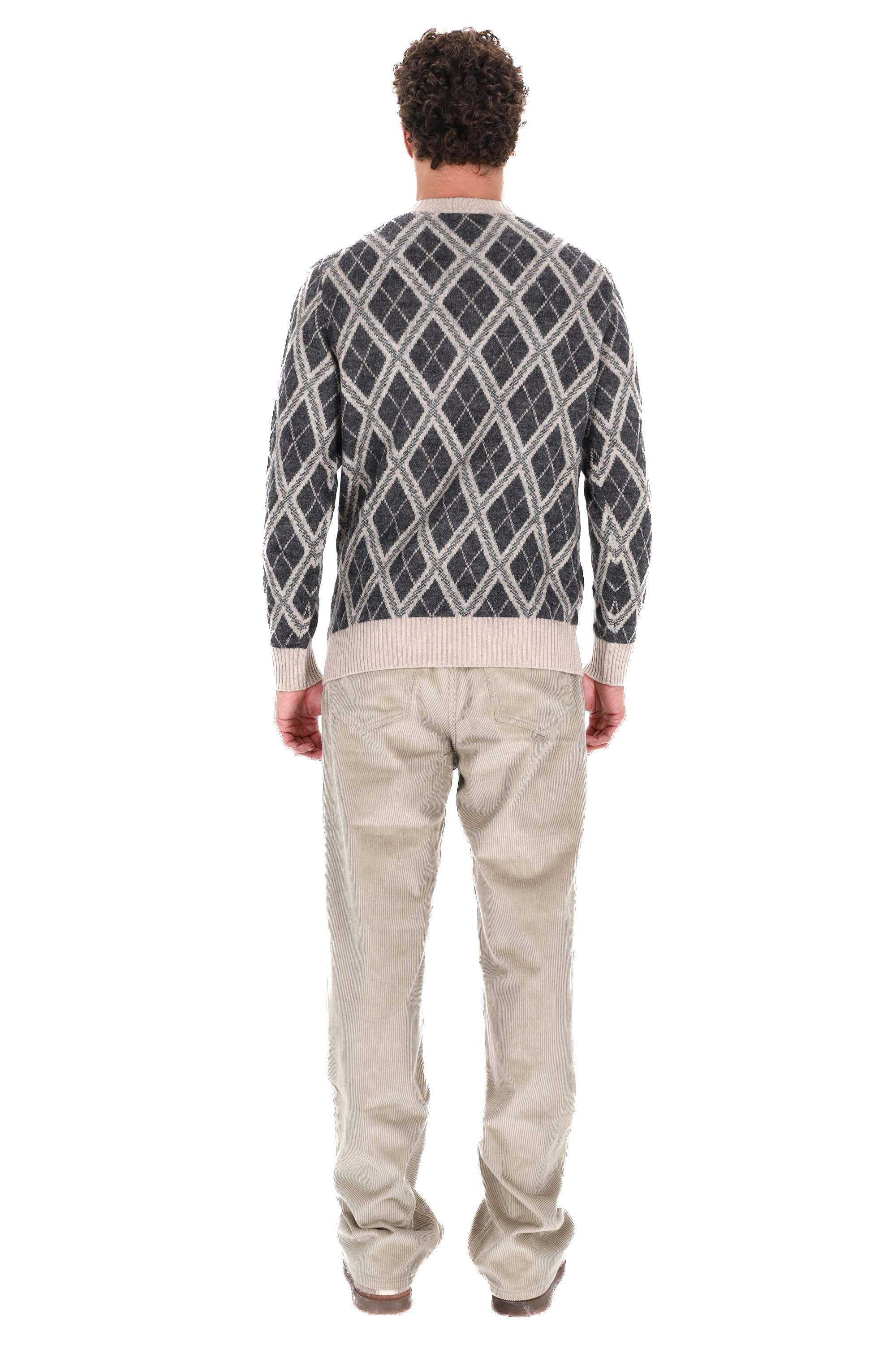 Ballantyne Maglia girocollo fantasia rombi in lana-mohair B2P000 7W001 98009