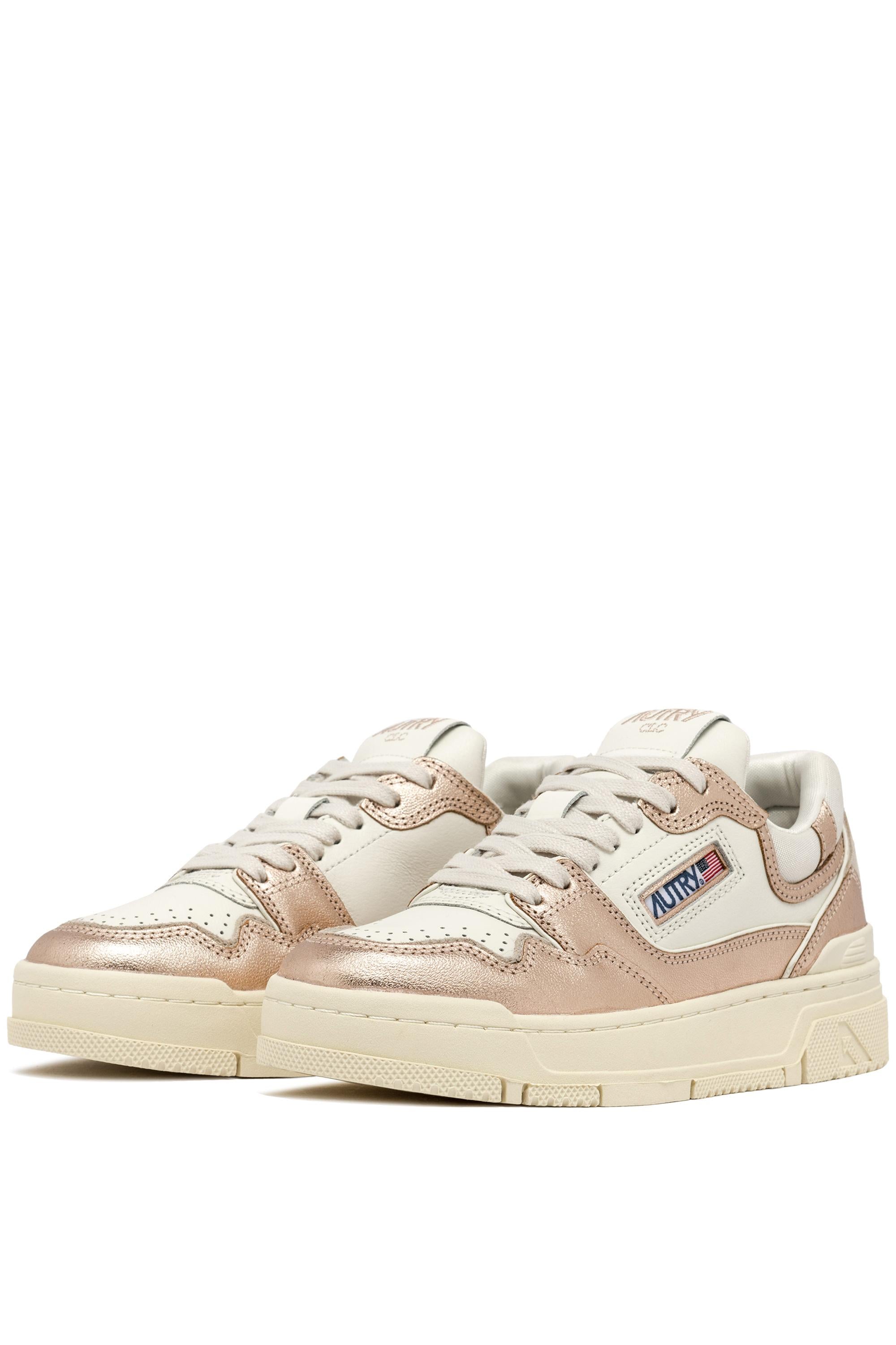 Sneaker donna CLC con dettagli rame ROLW MB03 WHT/COPPER Autry
