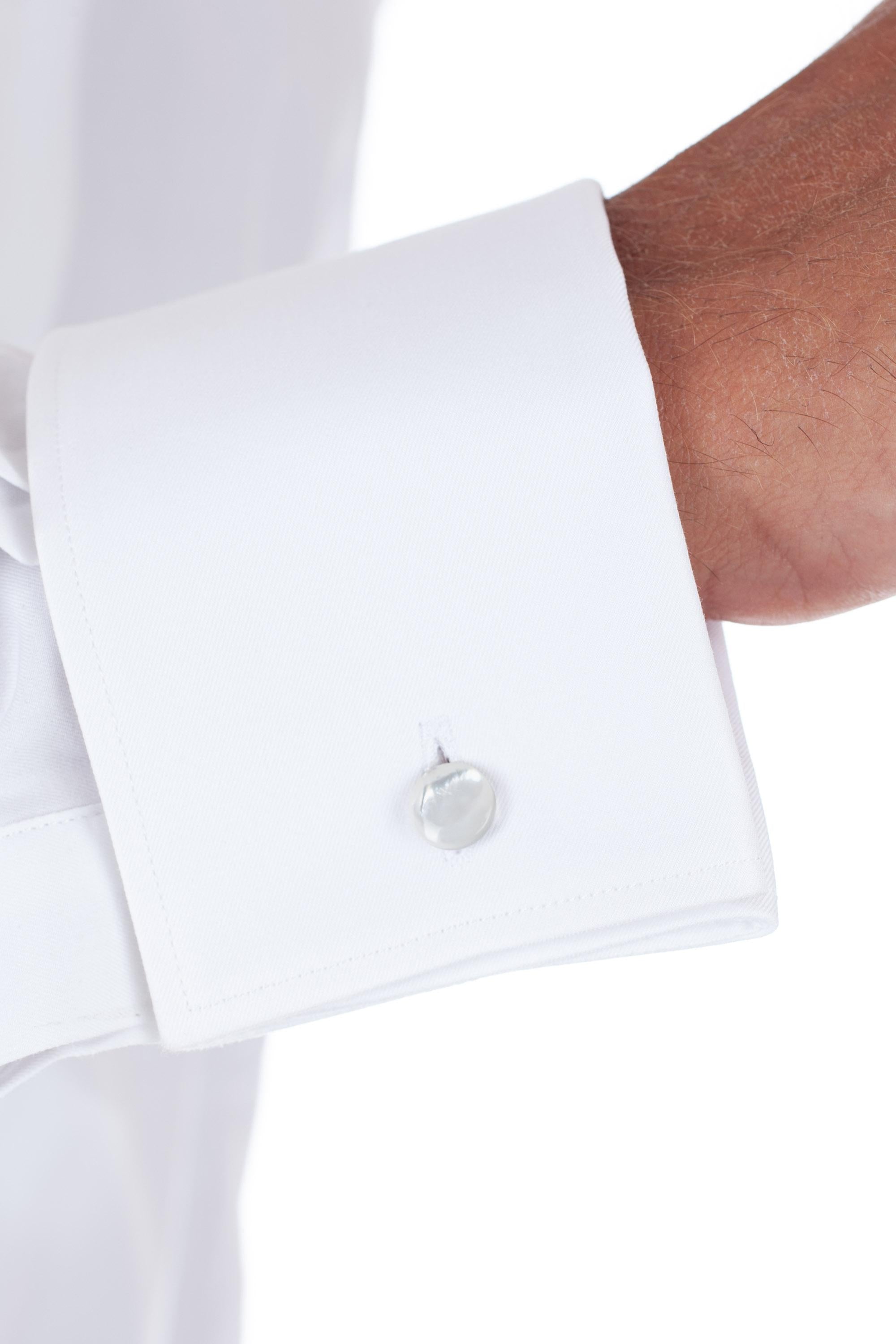 Camicia in cotone trofeo polsino gemello CT1031 9MS0BA BIA Zegna