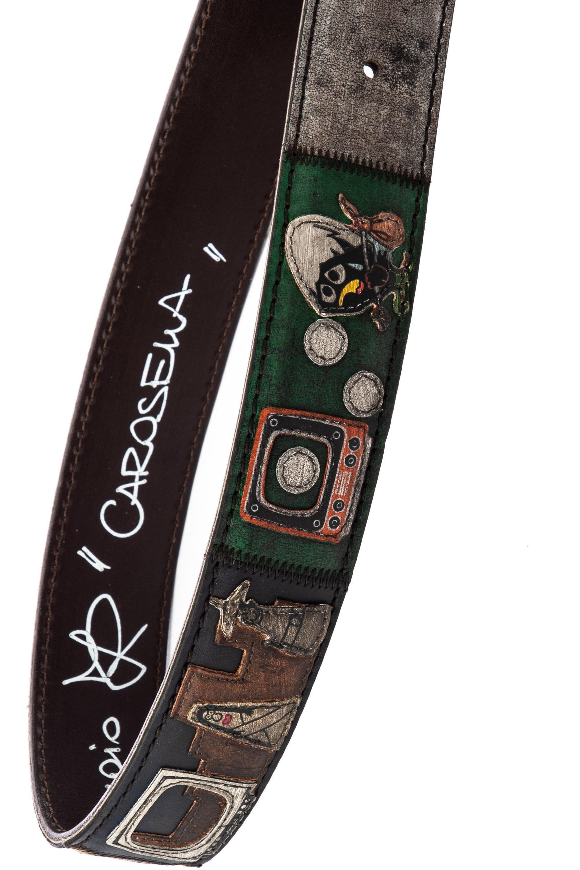 Artigianato Italiano Cintura artigianale in pelle "Carosella" CAROSELLA MLTCLR