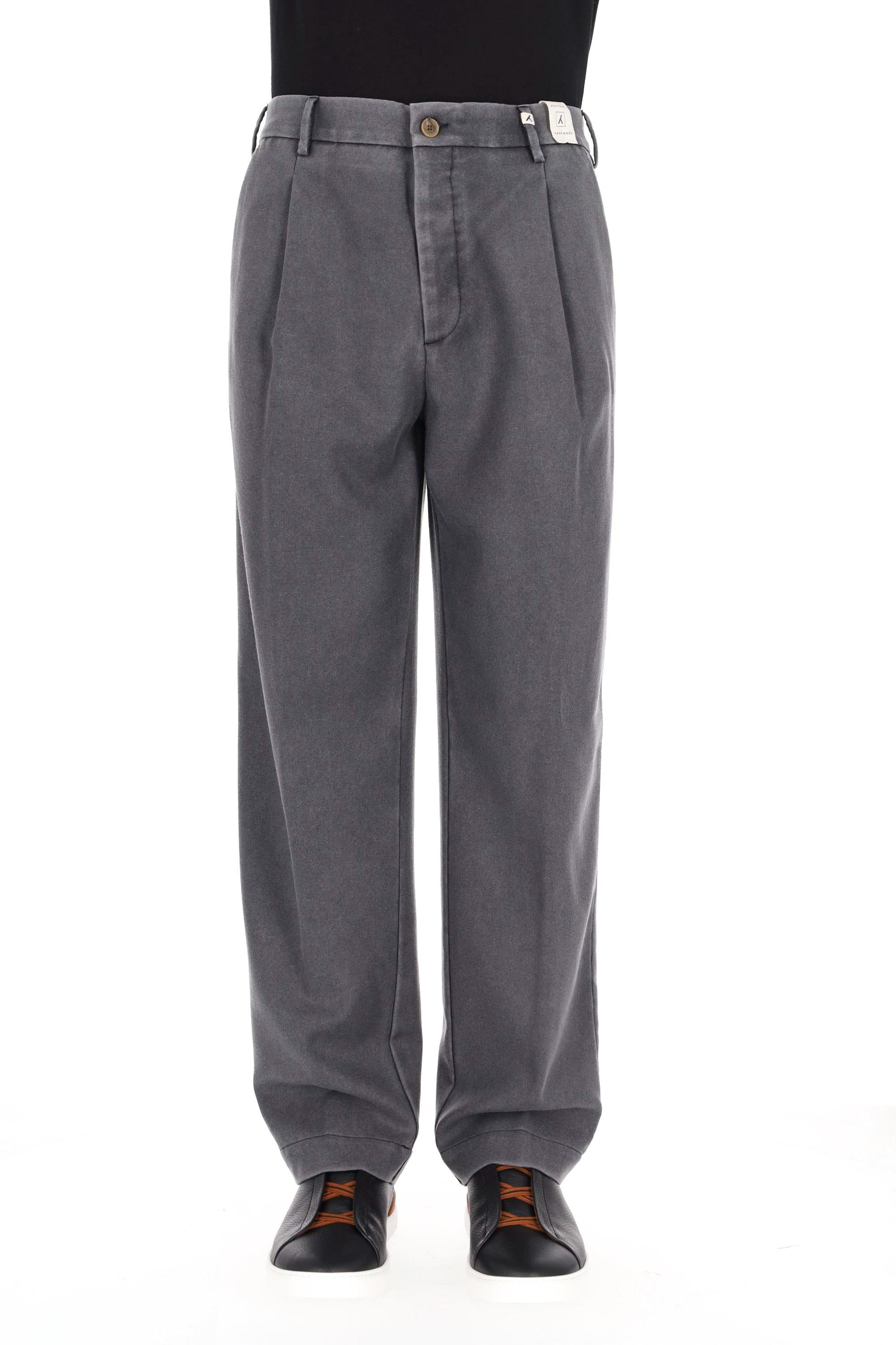 Myths Pantalone in lana vergine delavé mod. Ade-P over fit 25WM23L 102 34