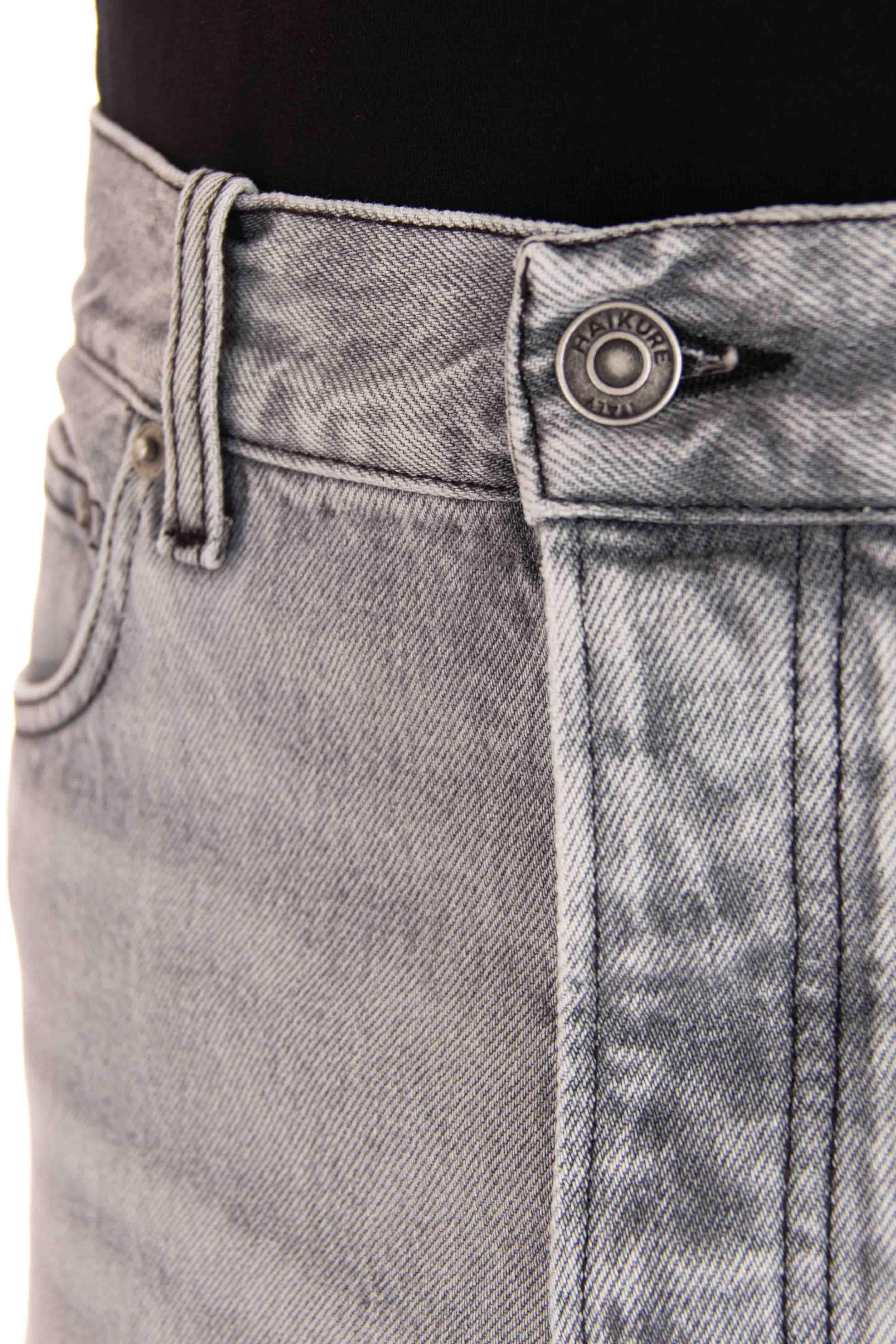 Jeans grigio modello Logan straight wide leg 03252DF118 L0858 Haikure