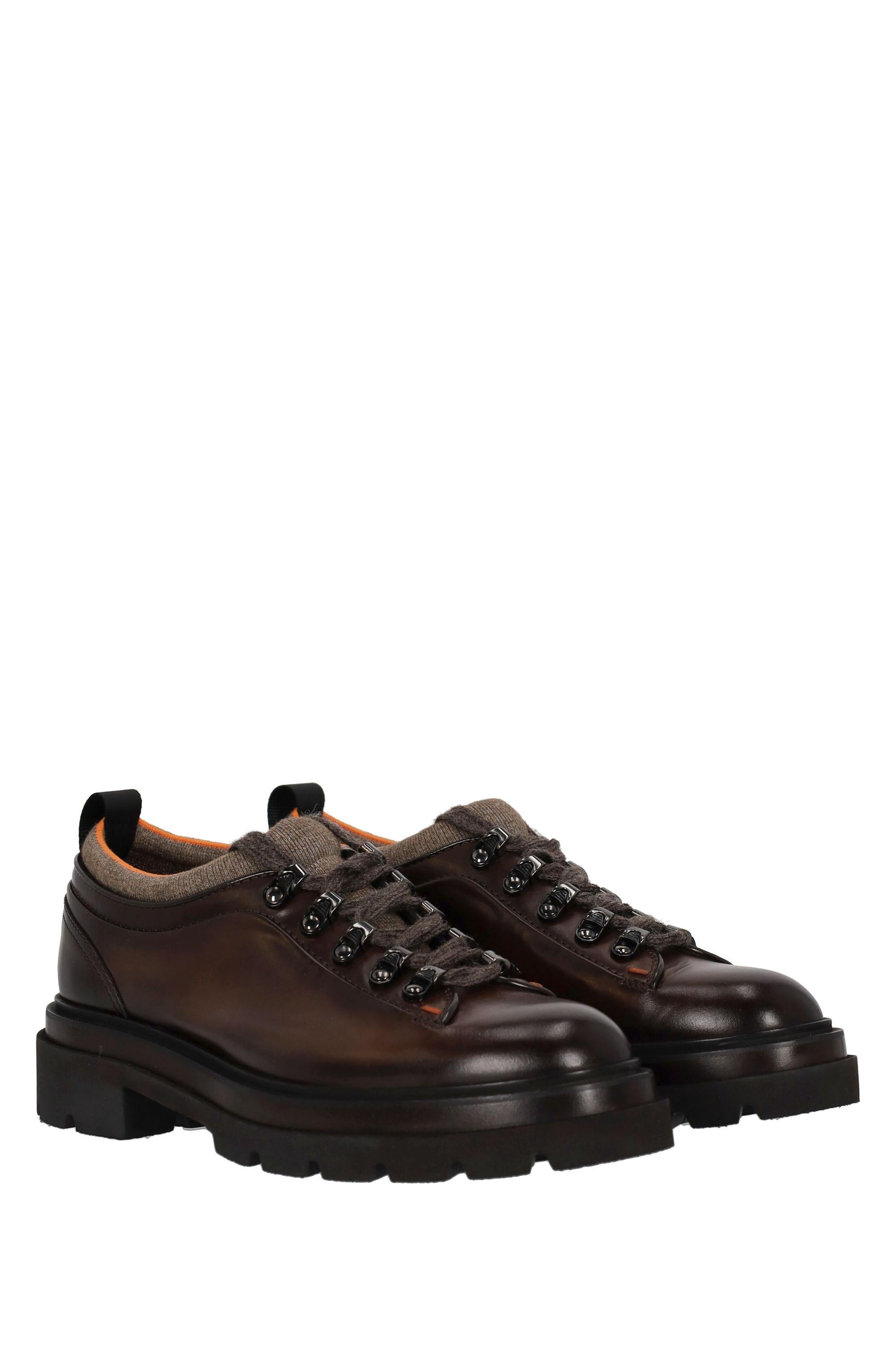 Santoni Rocciatore basso in pelle modello Alpine MGMI18879JK4MNTG T50