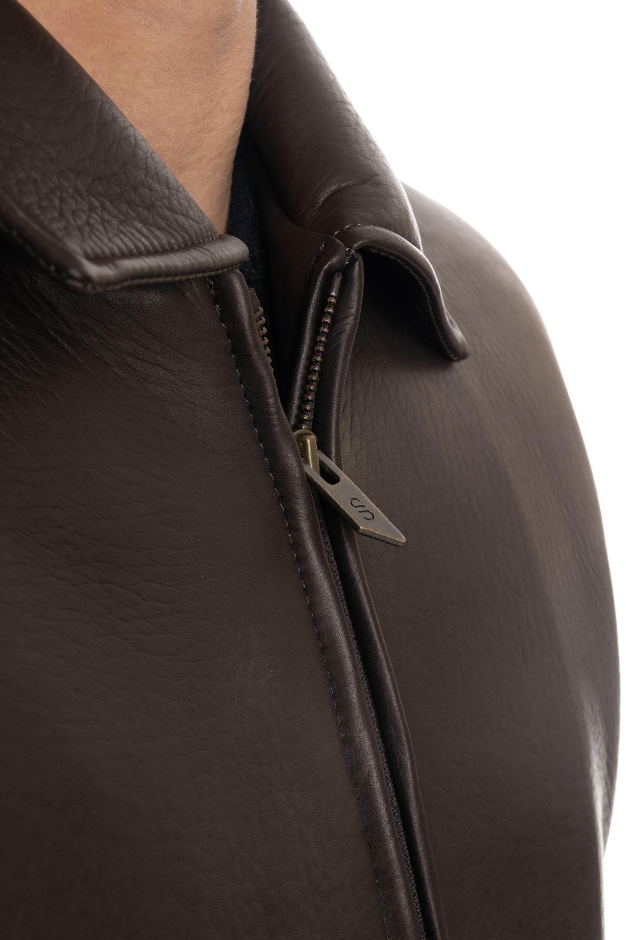 Work jacket in nappa guanteria 47532-U T.MORO Salvatore Santoro