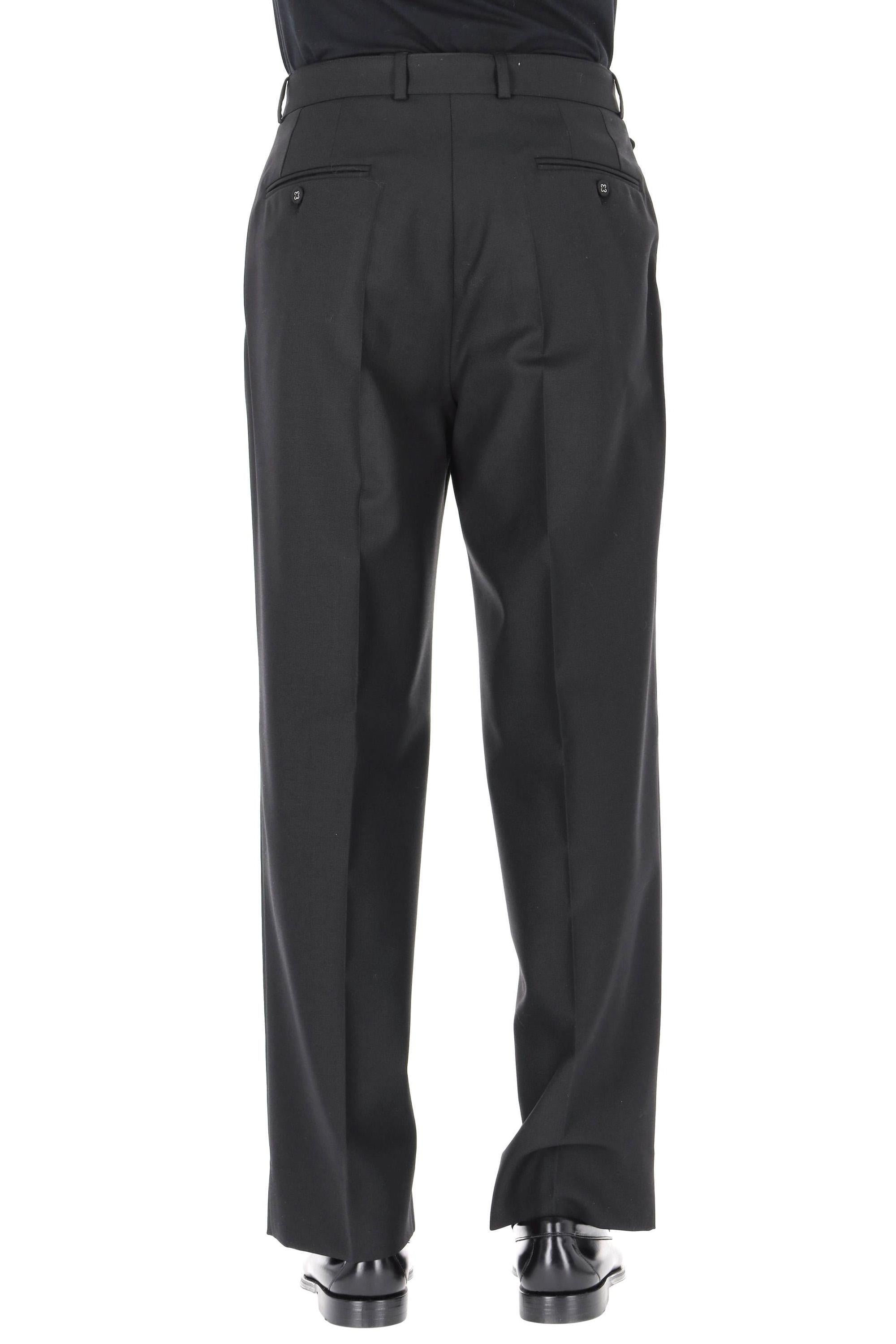 Officine Générale Pantalone in lana vergine modello Nash MTLG457 BLACK