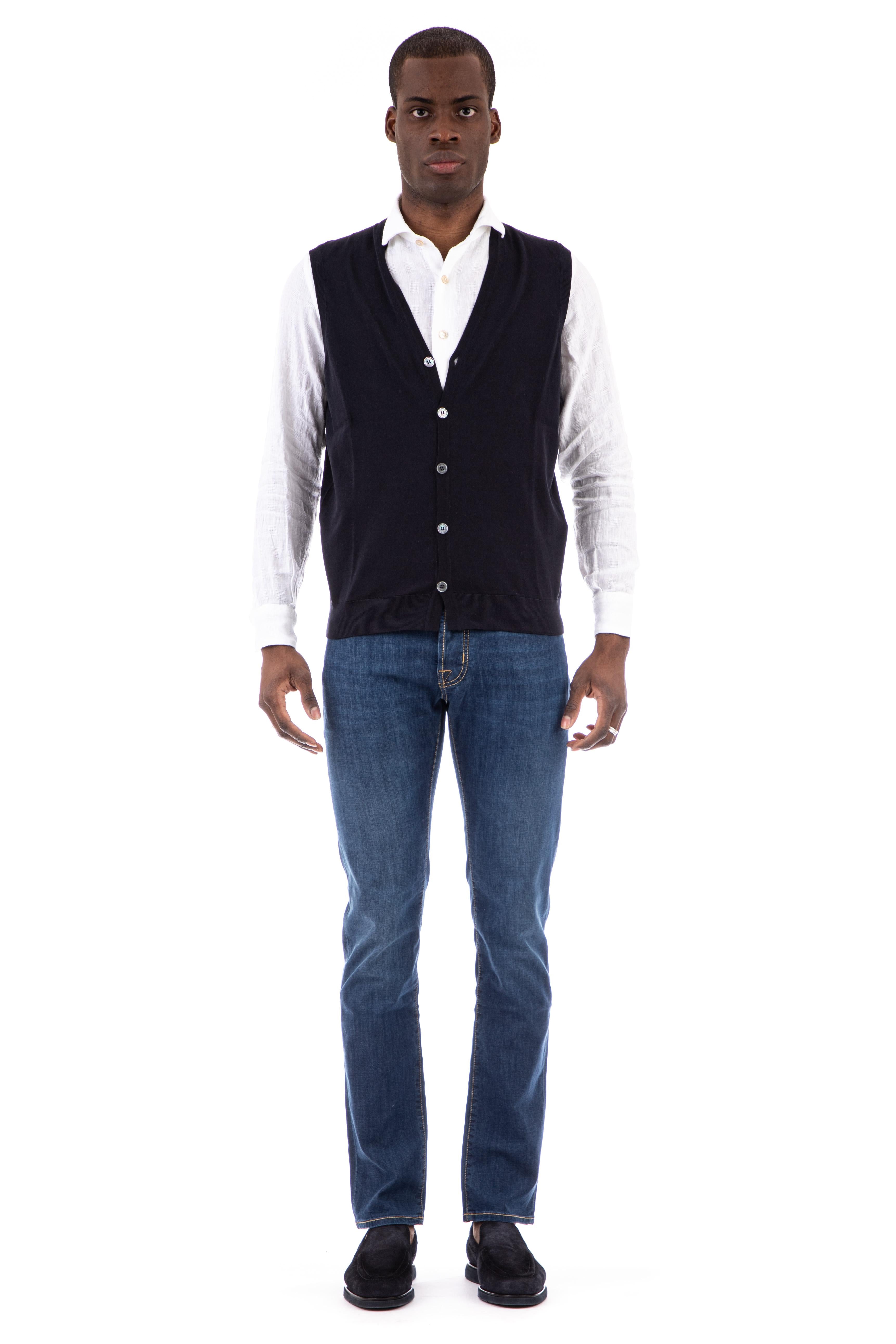 Gilet in cotone con bottoni D0GN108 795 Drumohr