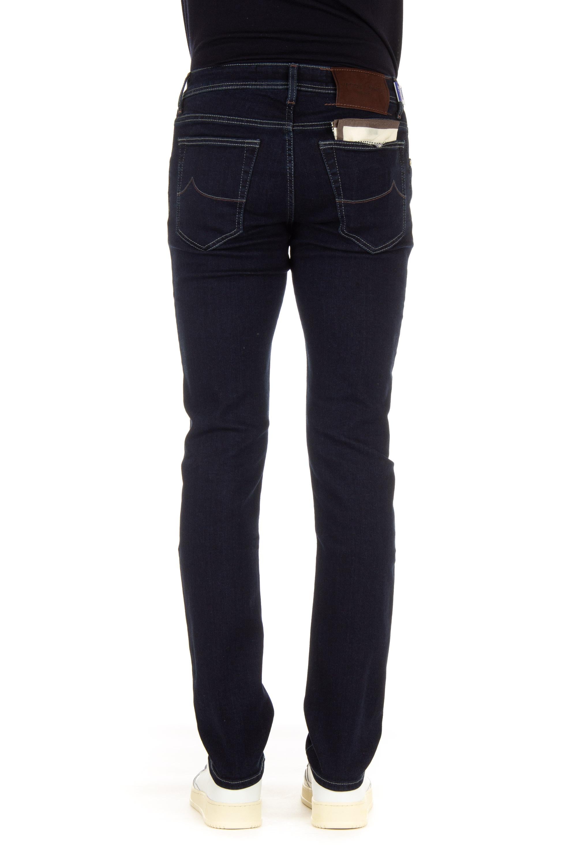 Jeans etichetta in camoscio marrone nick slim fit E07 31 P 3621 NICKSLIM 556D Jacob Cohen