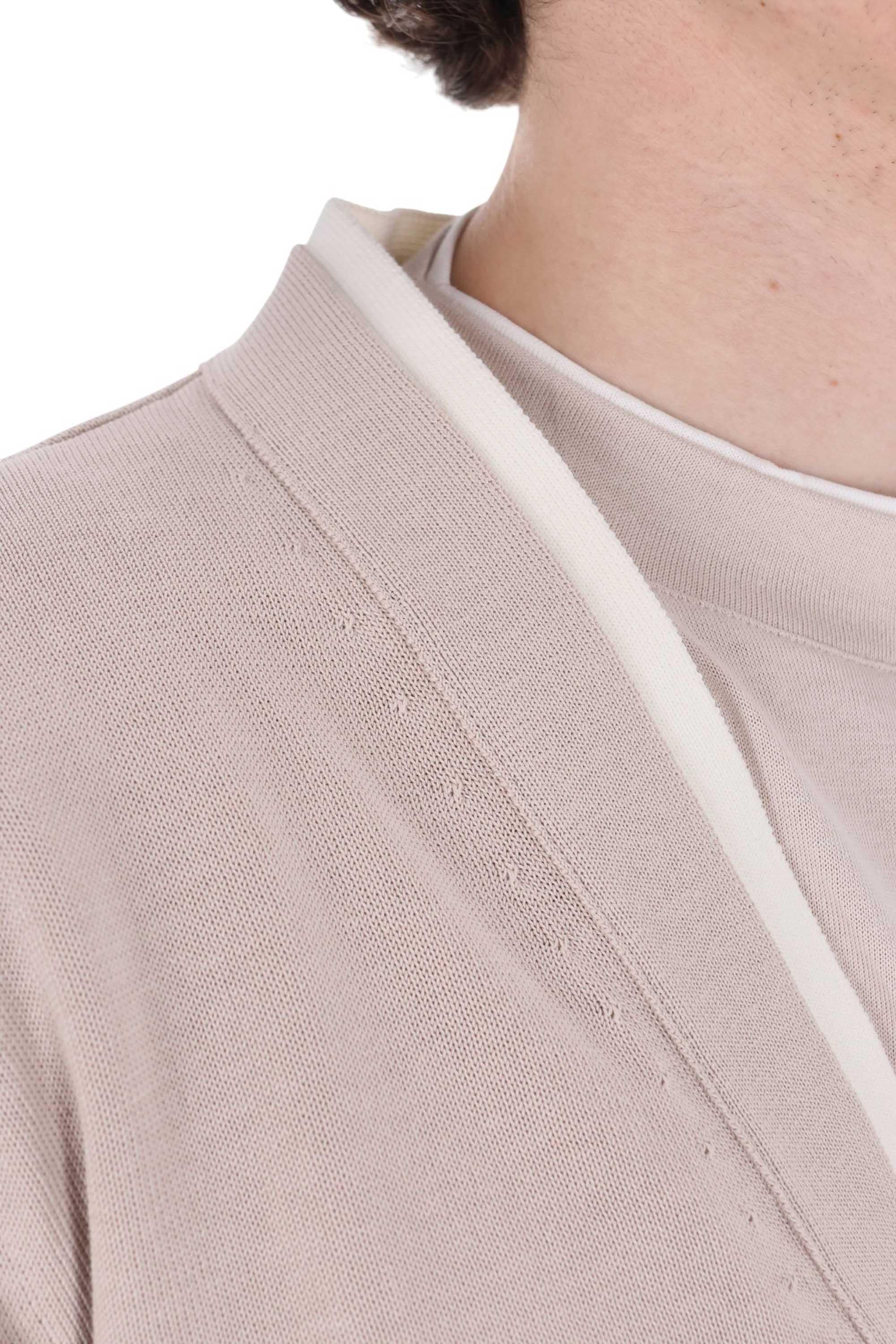 Eleventy Cardigan in cotone con doppi profili M76MAGM30 MAG0M015 02-01