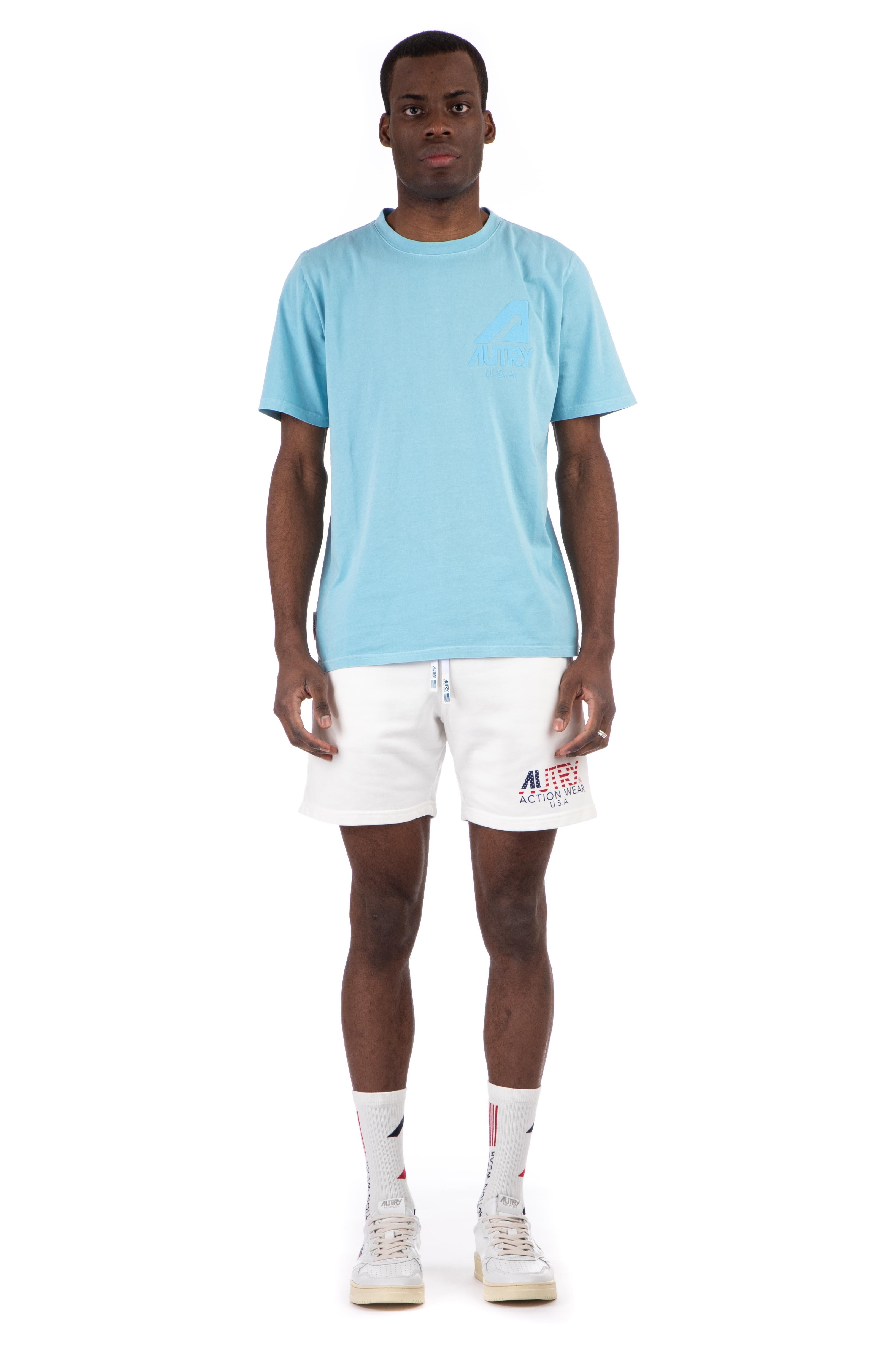 Autry T-shirt matchpoint in cotone ETSMM 1041 L.BLUE