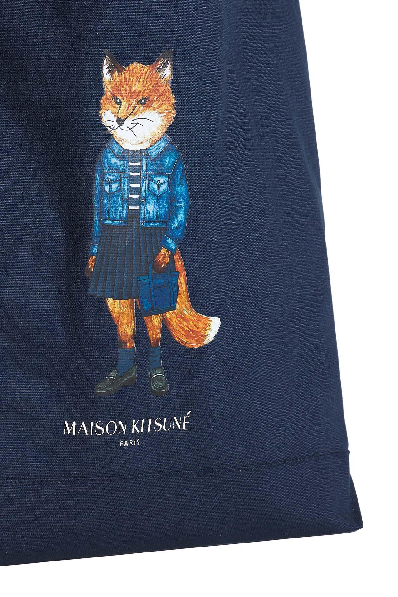 Maison Kitsuné Tote bag fox in cotone PW05107WW9042 0413