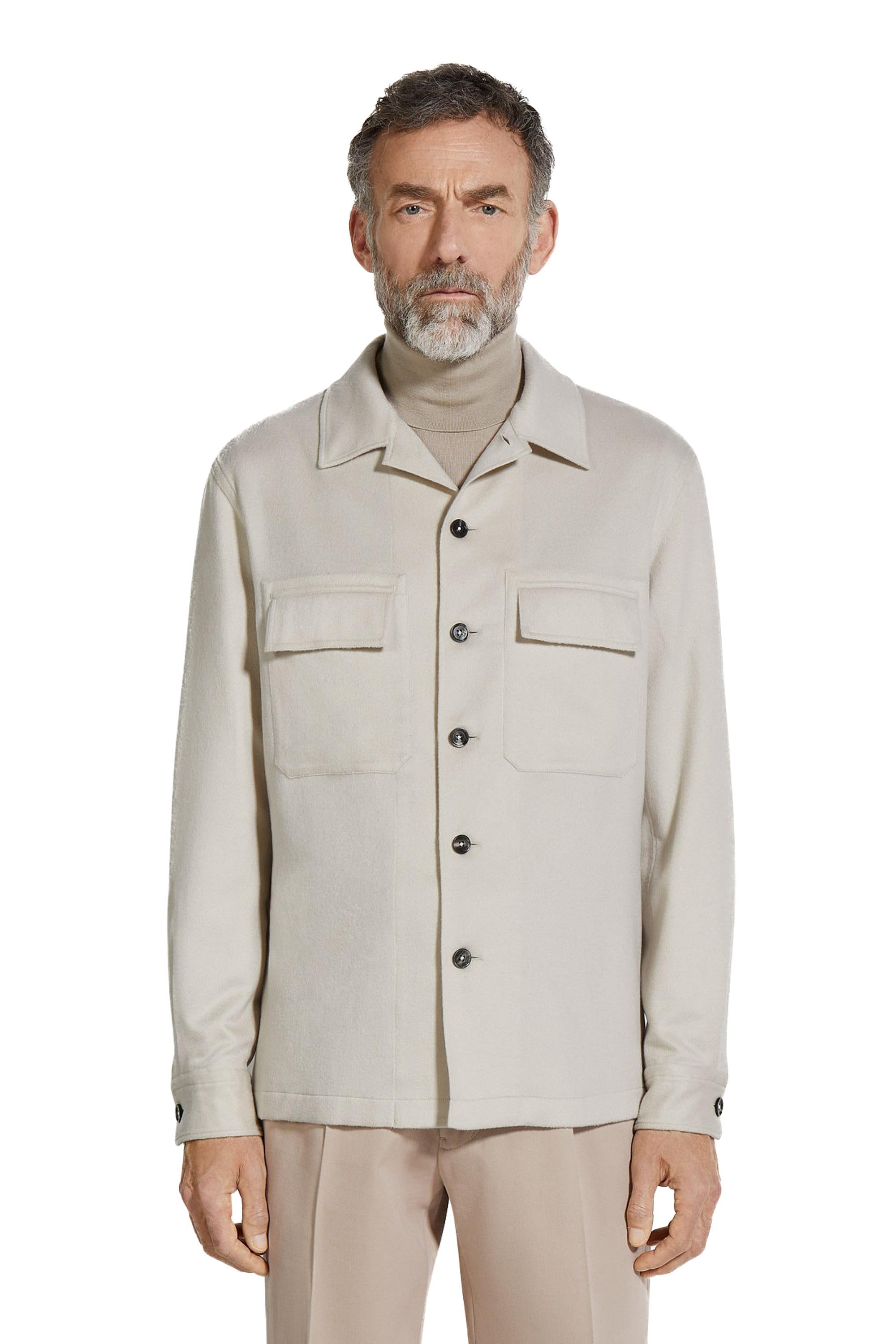 Zegna Overshirt Alba in Oasi cashmere E8V46 SOT6/3 926