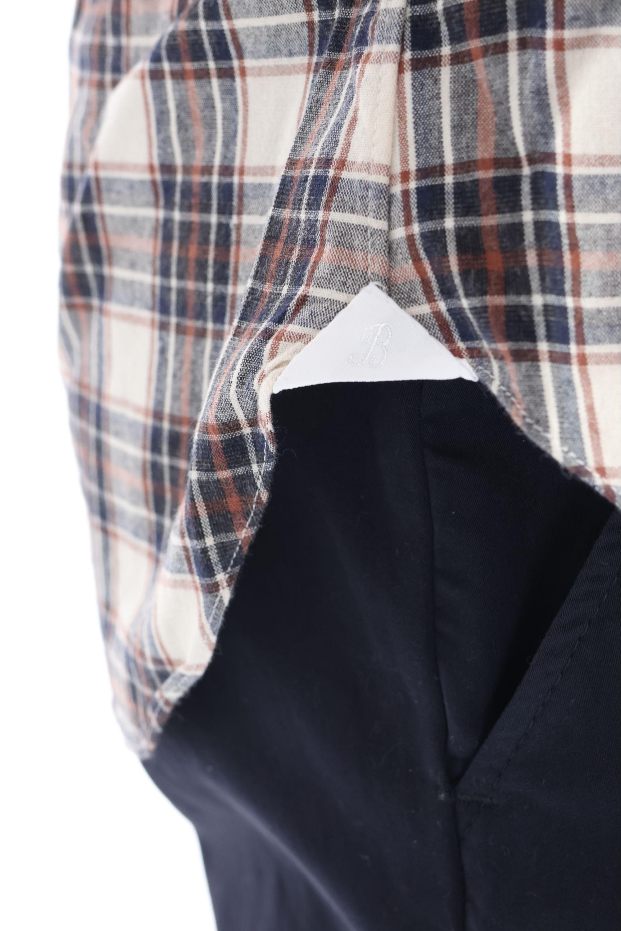 Camicia sartoriale in flanella check 17039 3 Borriello