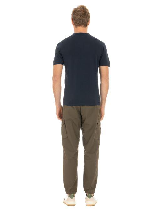 Il Setaccio T-shirt manica corta in cotone Giza MU114 BLU NAVY