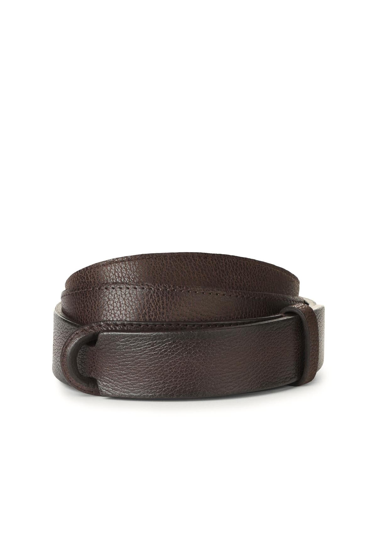 Orciani Cintura senza fibbia in pelle chevrette NB0074-CHE/3 T.MORO