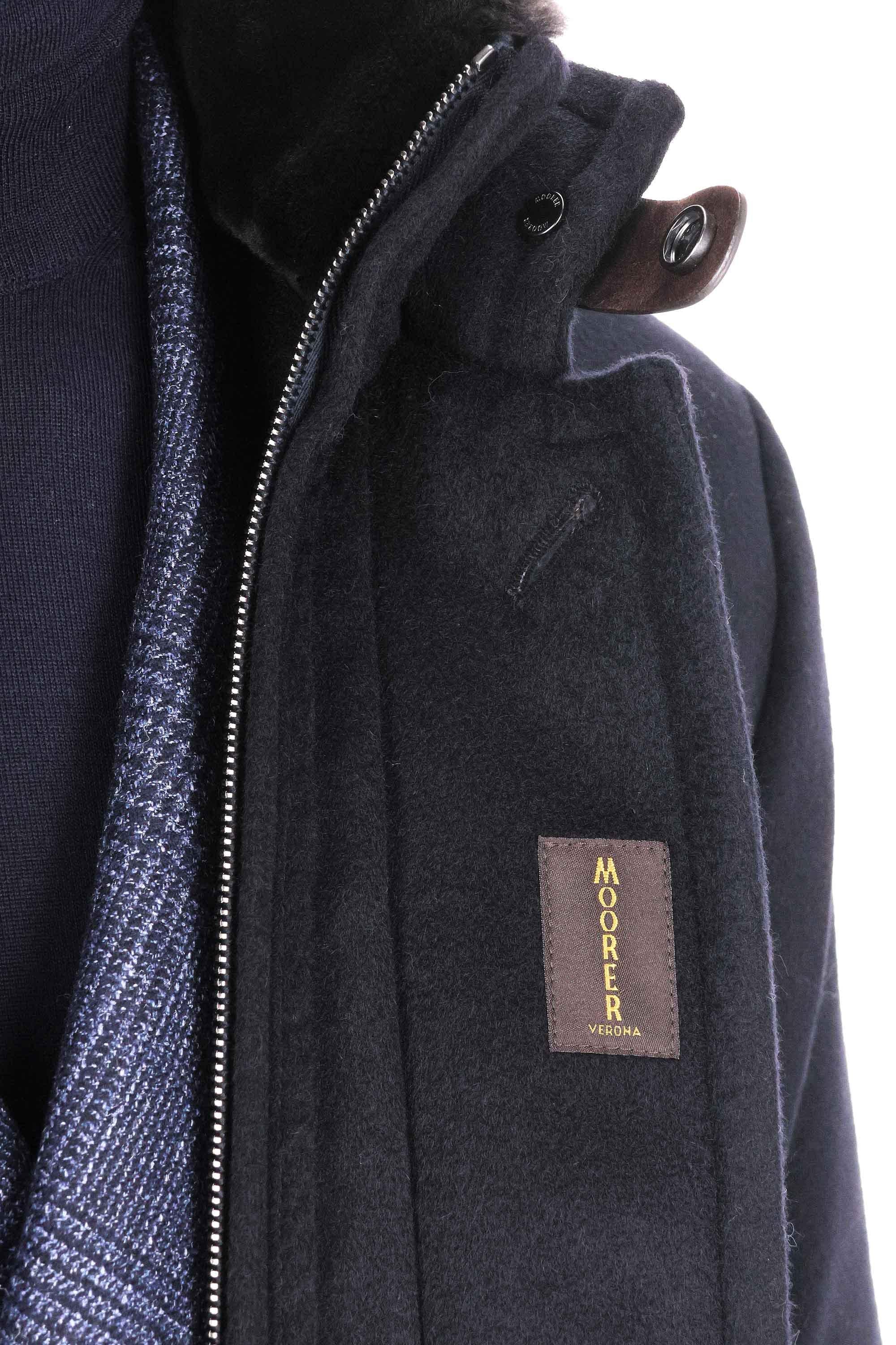 Moorer Cappotto lana-cashmere collo in pelliccia mod. Bond-fur-LE BOND FUR LE U0497