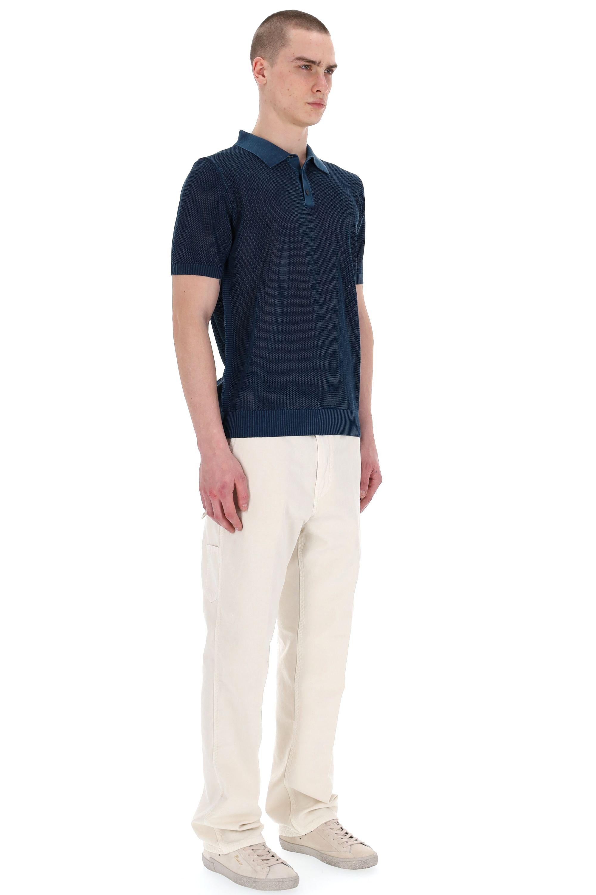 Roberto Collina Polo in cotone lavorazione a punto aperto RB12124 RB1210