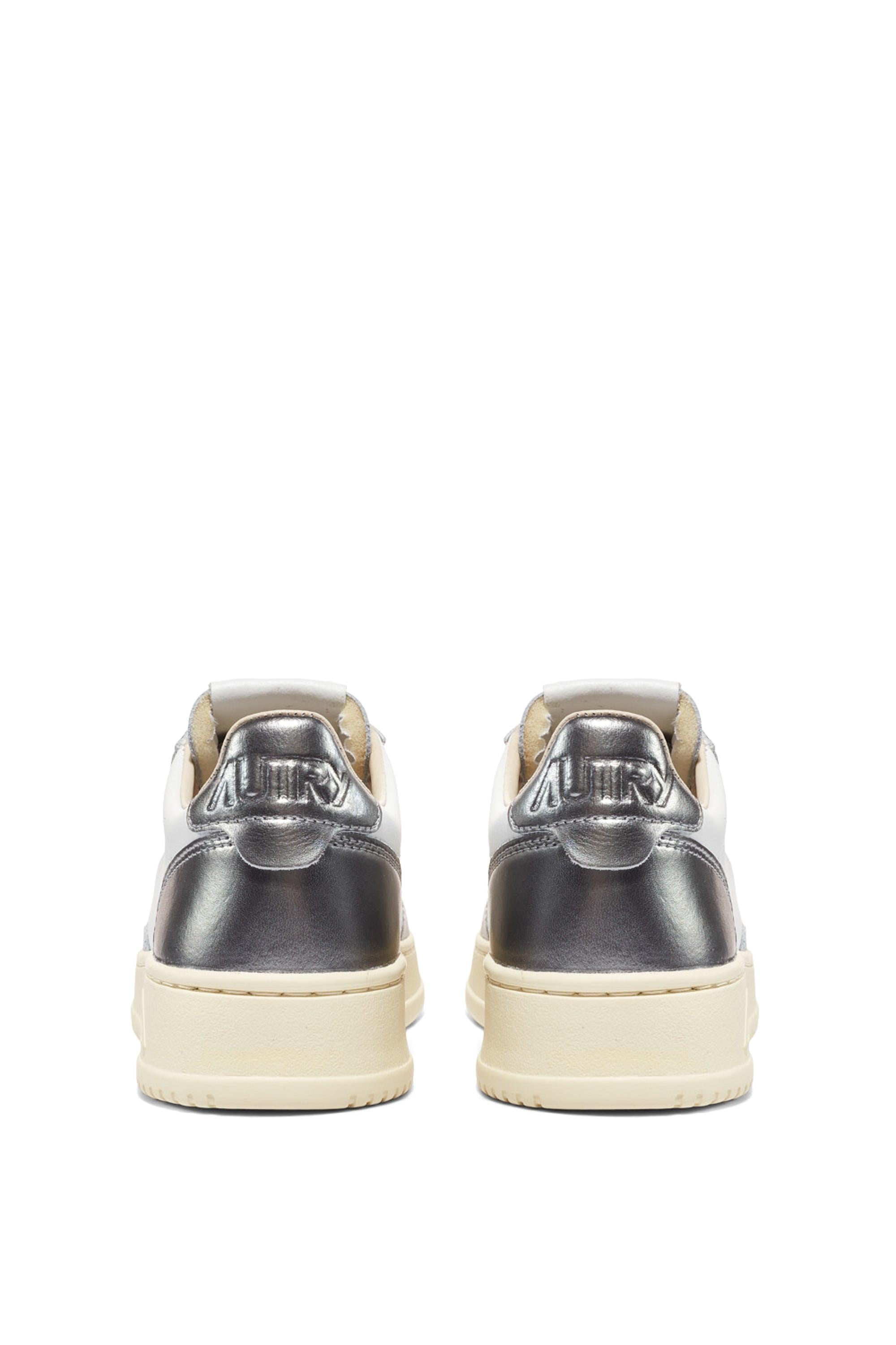 Sneaker Medalist donna bicolor in pelle AULW WB44 WHT/STEEL Autry